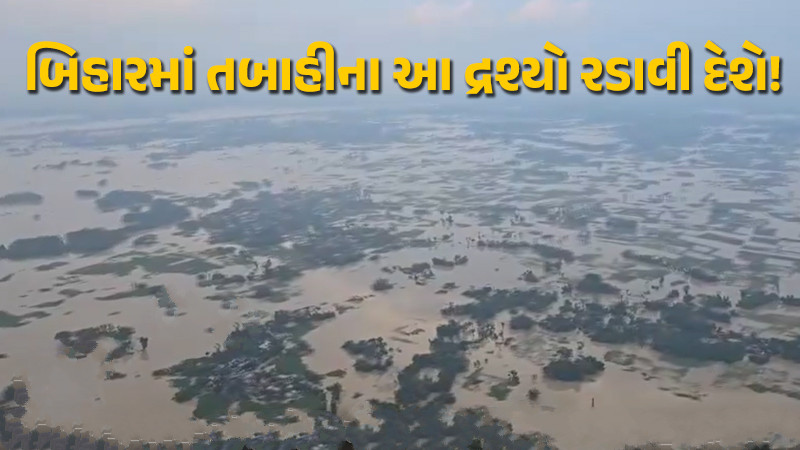 તારાજીના દ્રશ્યો : નેપાળના પૂરથી બિહારમાં ભારે તબાહી