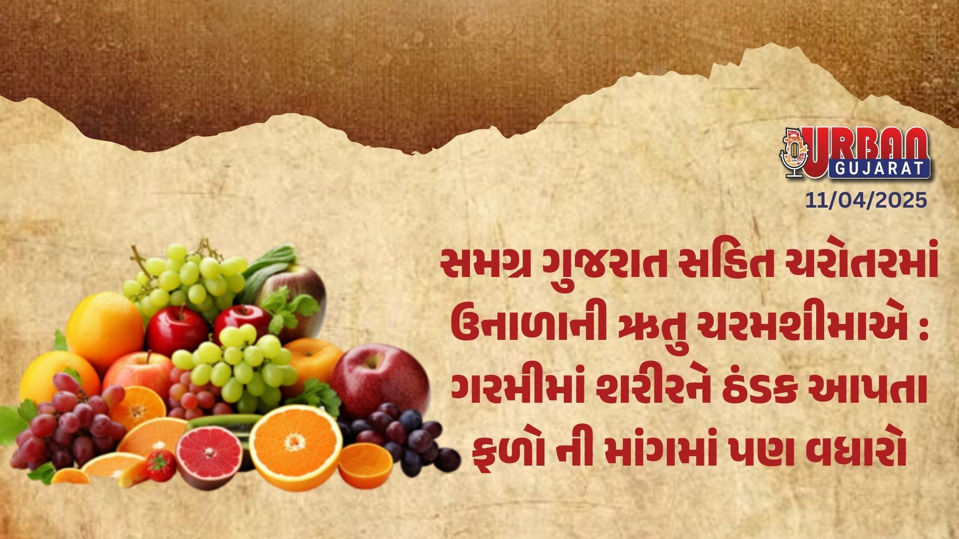 સમગ્ર ગુજરાત સહિત ચરોતરમાં ઉનાળાની ઋતુ ચરમશીમાએ : ગરમીમાં શરીરને ઠંડક આપતા ફળો ની માંગમાં પણ વધારો