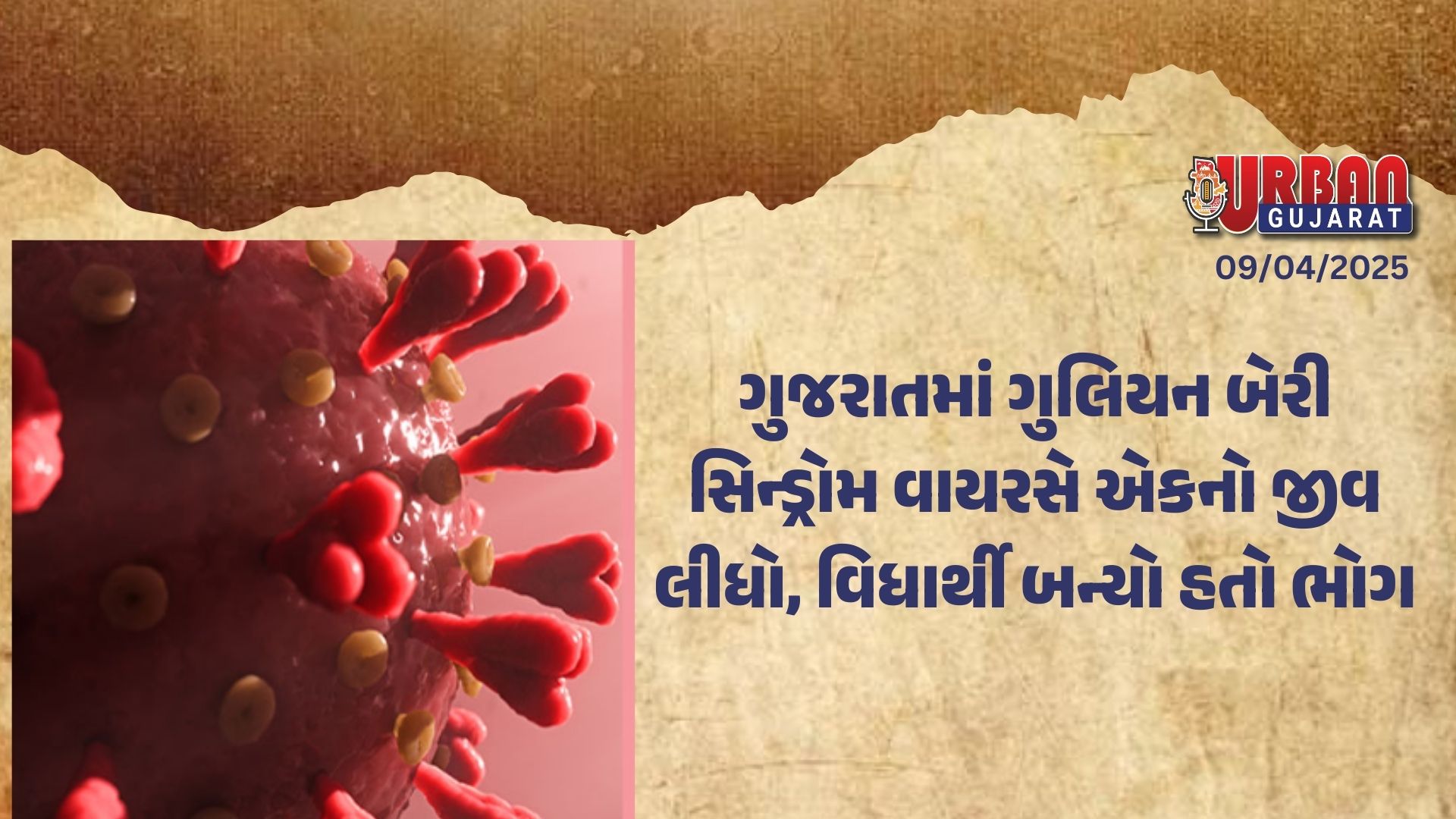 ગુજરાતમાં ગુલિયન બેરી સિન્ડ્રોમ વાયરસે એકનો જીવ લીધો, વિધાર્થી બન્યો હતો ભોગ