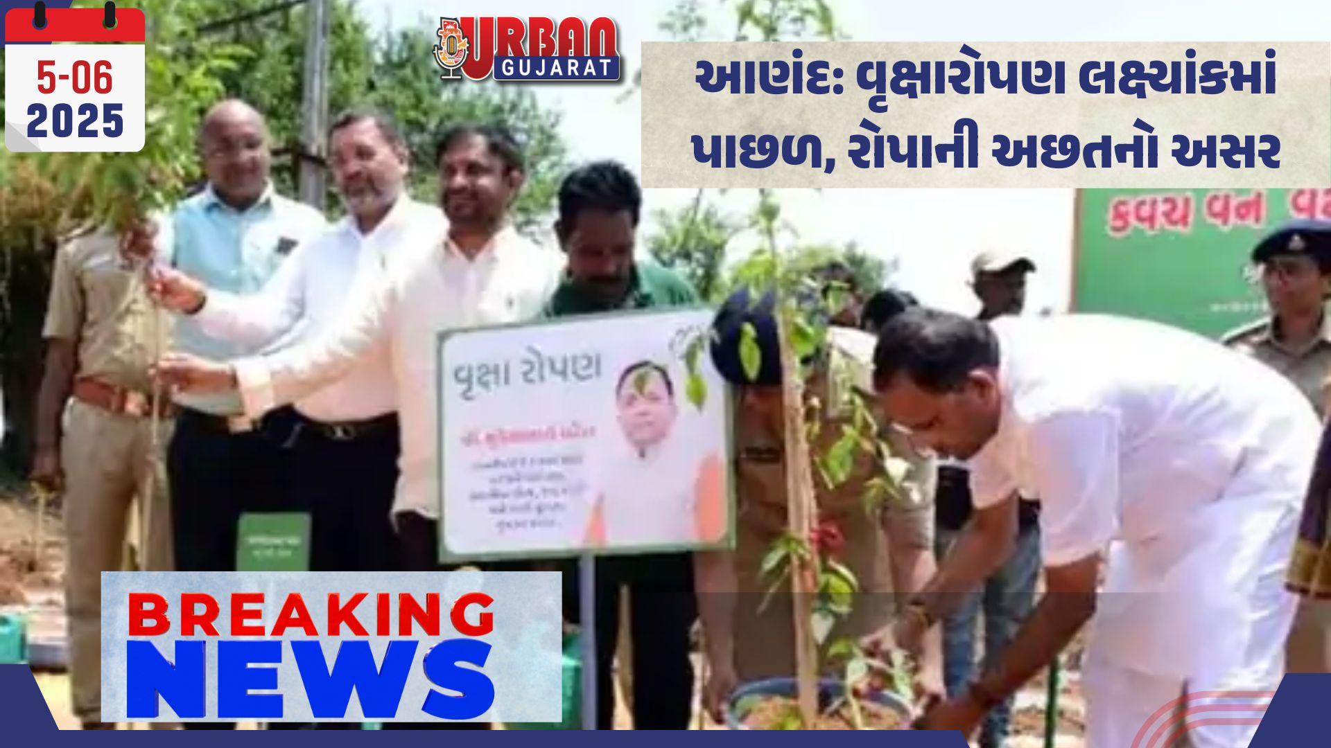 આણંદ: વૃક્ષારોપણ લક્ષ્યાંકમાં પાછળ, રોપાની અછતનો અસર