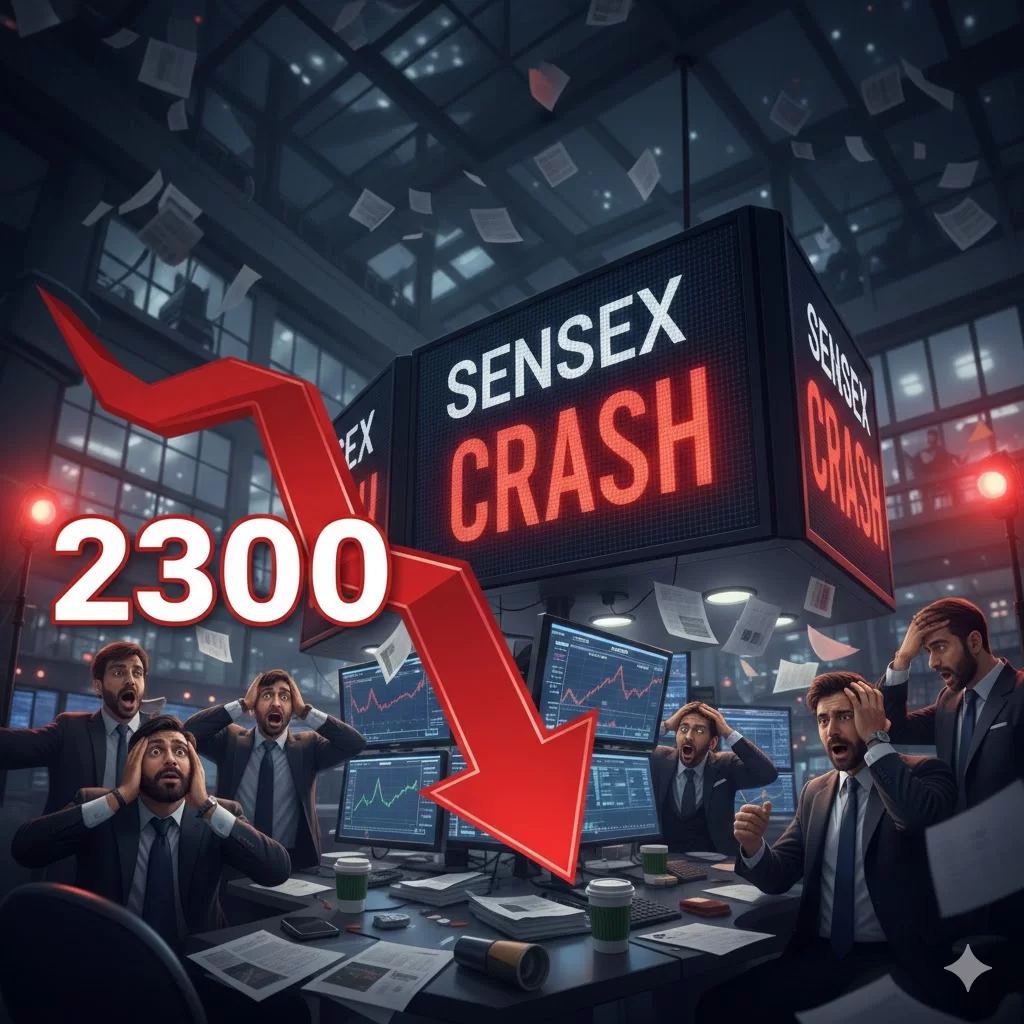 બજેટ રિએક્શન શોકિંગ: શેરબજારમાં હાહાકાર, સેન્સેક્સ લાલ