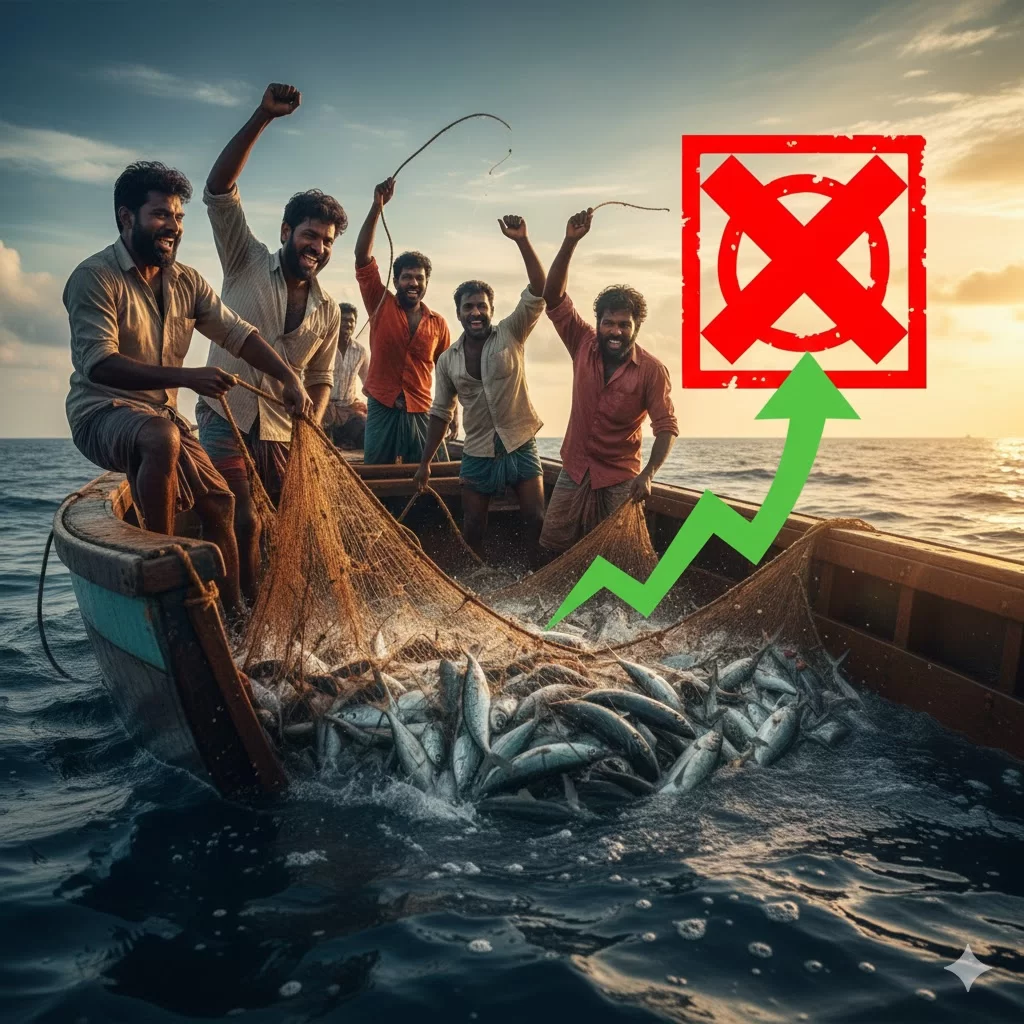 ભારતીય માછીમારીને મોટી રાહત: સમુદ્રી પકડેલી માછલીઓ પર ડ્યુટી હટાવાઈ