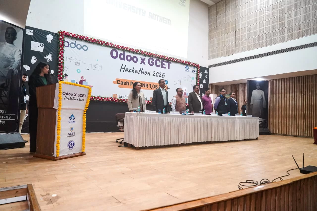 GCET ખાતે ‘Odoo x GCET Hackathon ’26’નું ભવ્ય આયોજન, દેશભરમાંથી 1800થી વધુ વિદ્યાર્થીઓની ભાગીદારી