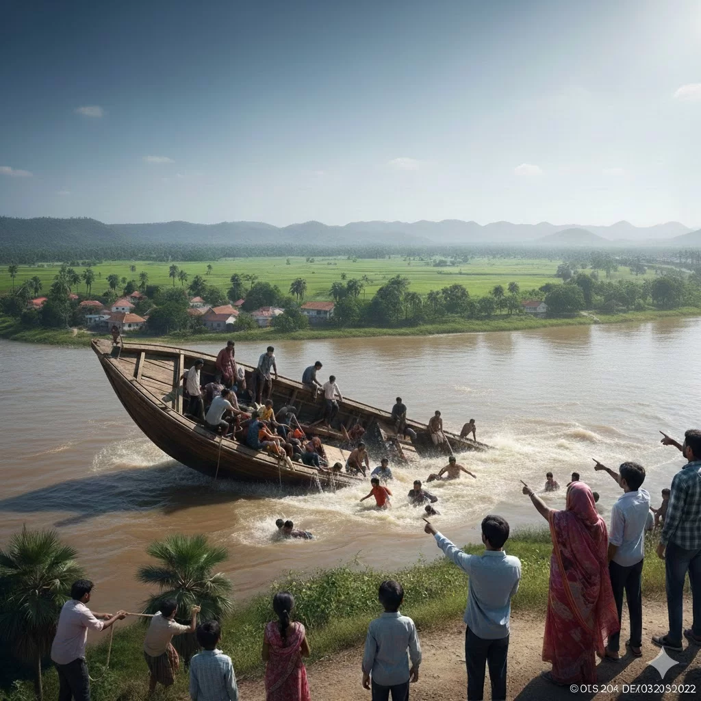 મહીસાગરમાં 25 મુસાફરો ભરેલી હોડી ઉંધી વળી, મોટી જાનહાનિ ટળી