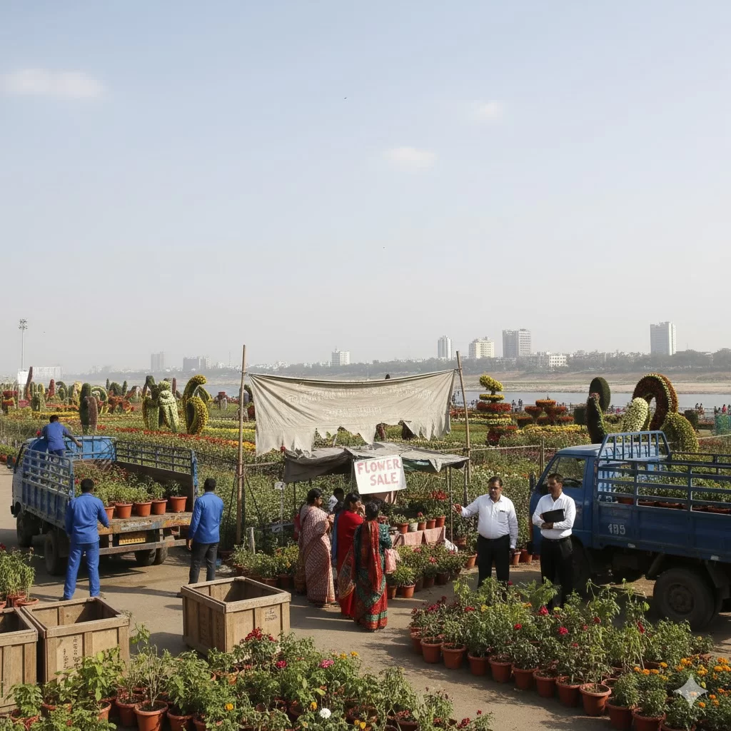 અમદાવાદ ફ્લાવર શો બન્યો 'ફ્લોપ શો': 2 કરોડનો ધુમાડો કર્યા બાદ હવે ફૂલ-છોડ વેચવા કાઢ્યા!