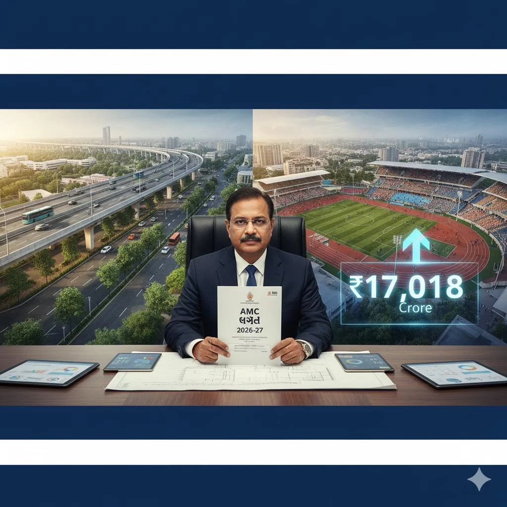 AMC બજેટ 2026: અમદાવાદ માટે ₹17,018 કરોડનું 'મેગા બજેટ' રજૂ, એલિવેટેડ કોરિડોર અને સ્પોર્ટ્સ હબ પર વિશેષ ભાર