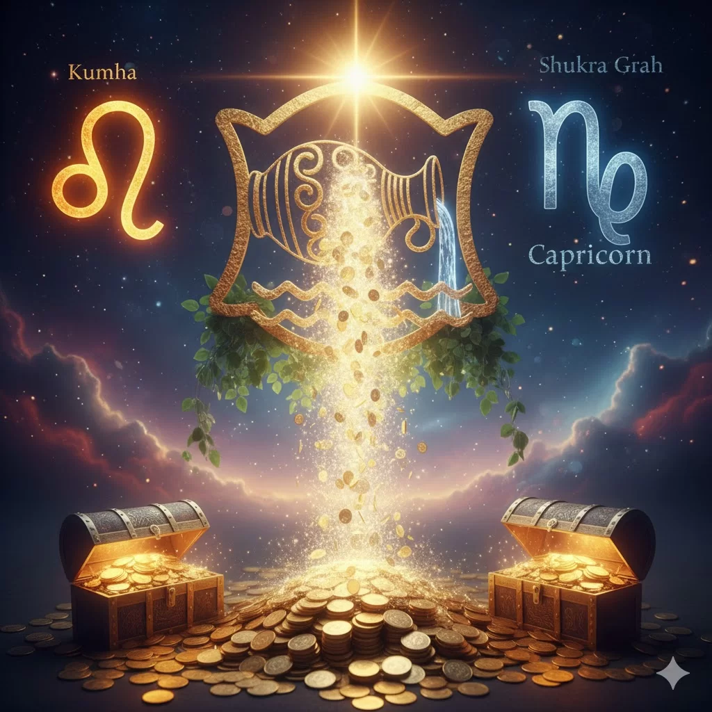 શુક્રનો કુંભમાં પ્રવેશ: સિંહ અને મકર રાશિના જાતકોના નસીબ આડેથી પાંદડું ખસશે, છપ્પર ફાડીને આવશે ધન