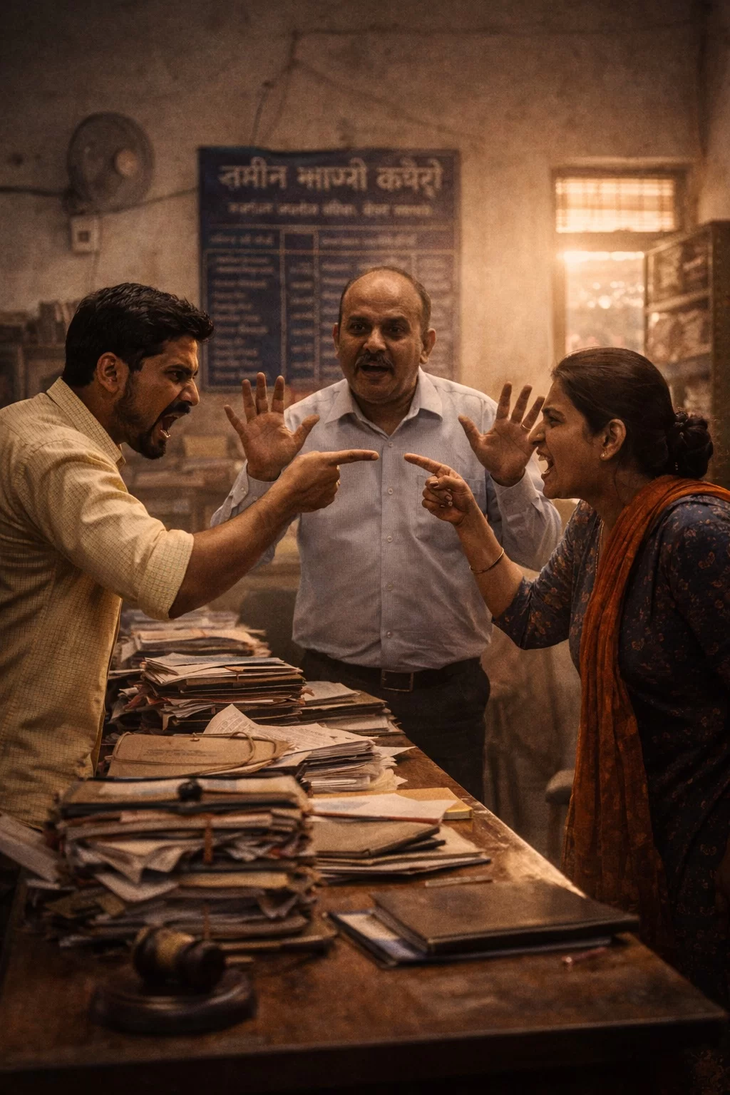 આણંદના જૂના સેવા સદનમાં જમીન માપણી કચેરીમાં કર્મચારીઓ વચ્ચે ઉગ્ર બોલાચાલી