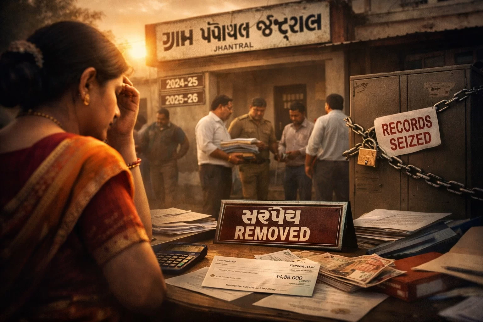 બોરસદ તાલુકાના જંત્રાલમાં વિકાસ કામોના નામે ગેરરીતિ, સરપંચ દક્ષાબેન પરમાર હોદ્દેથી દૂર