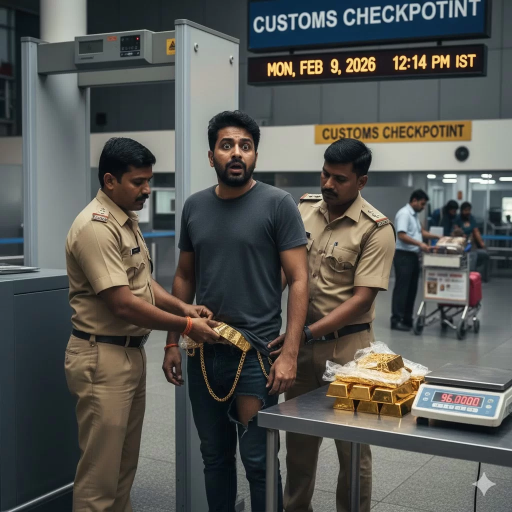 ખાખીની નજરથી બચી ન શક્યો પેસેન્જર! અન્ડરવિયરમાં છુપાવીને લાવતો હતો ₹96 લાખનું સોનું, એરપોર્ટ પર જ પકડાયો.