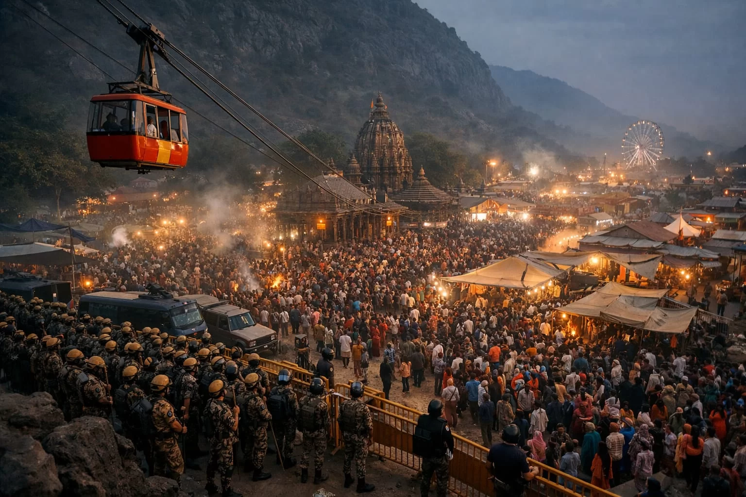 મહાશિવરાત્રી મેળો: ભવનાથમાં પોલીસનો લોખંડી બંદોબસ્ત, શ્રદ્ધાળુઓ માટે રોપ-વેની ટિકિટ થઈ સસ્તી!