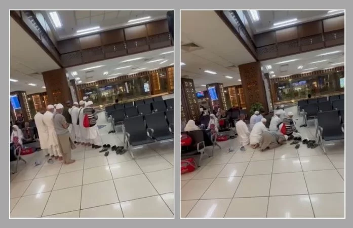 અમદાવાદ એરપોર્ટ પર નમાઝનો વીડિયો વાયરલ: હજારોની અવરજવર વચ્ચે જાહેર સ્થળે નમાઝ પઢાતા વિવાદ.