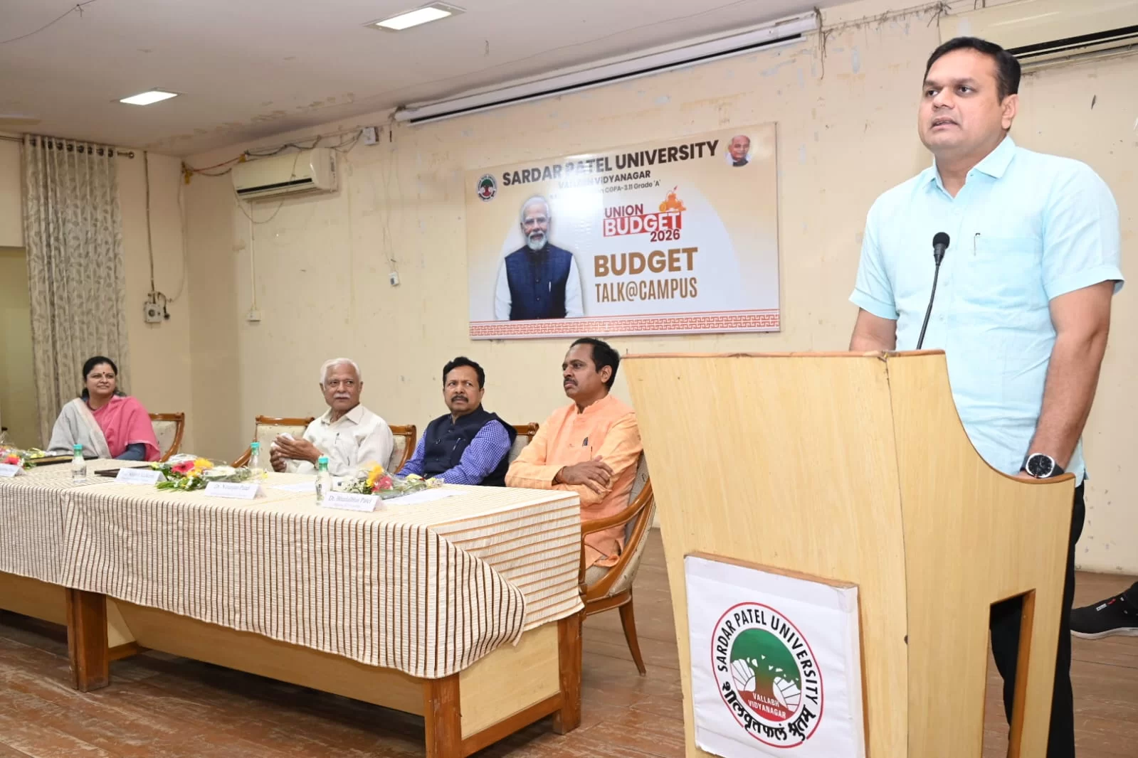 સરદાર પટેલ યુનિવર્સિટીમાં “યુનિયન બજેટ ૨૦૨૬-૨૭” પર “બજેટ ટોક @ કેમ્પસ” યોજાયો