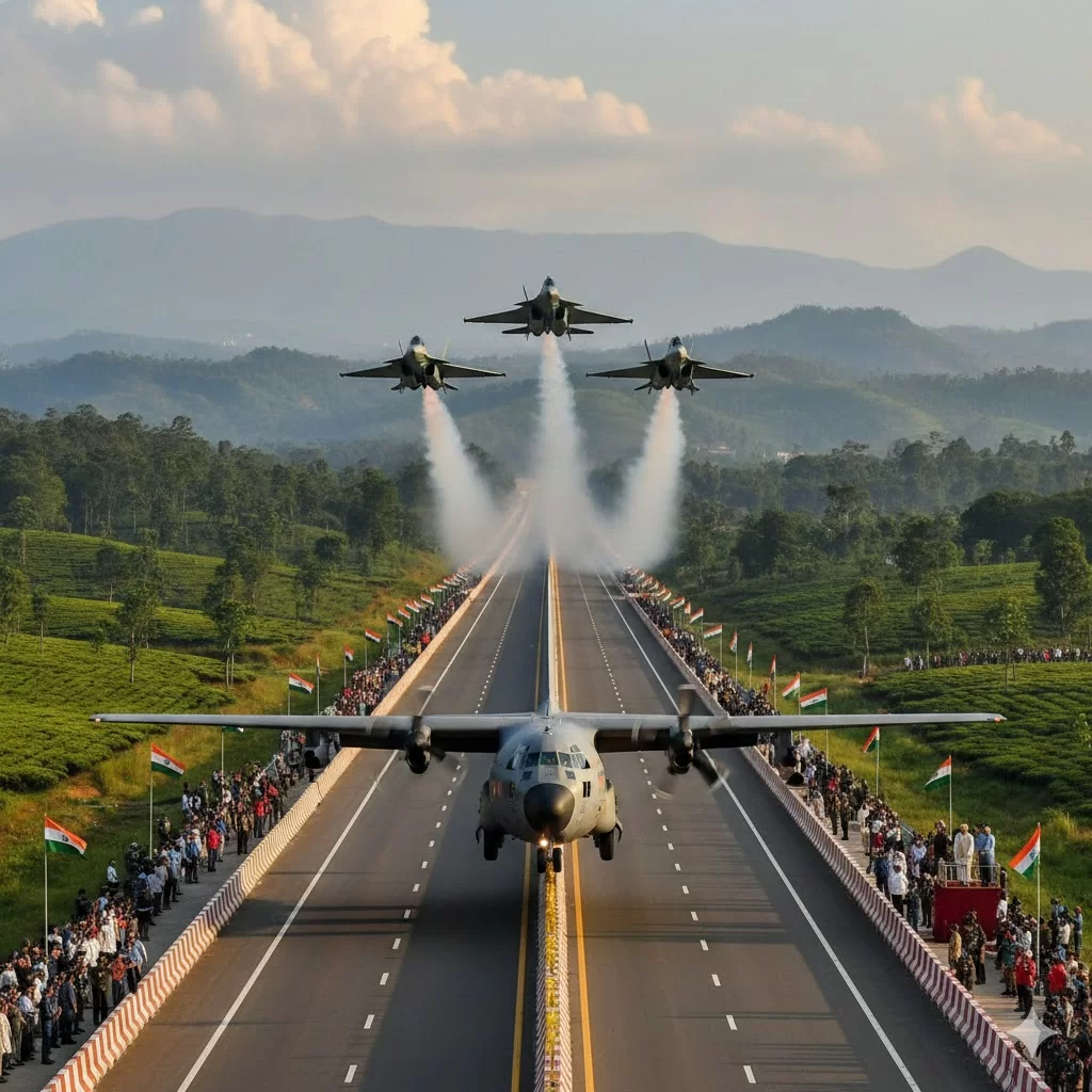 આસામના હાઈવે પર વાયુસેનાની ગર્જના: PM મોદીના વિમાનનું લેન્ડિંગ અને ચીન બોર્ડર પાસે ભારતનું શક્તિપ્રદર્શન!