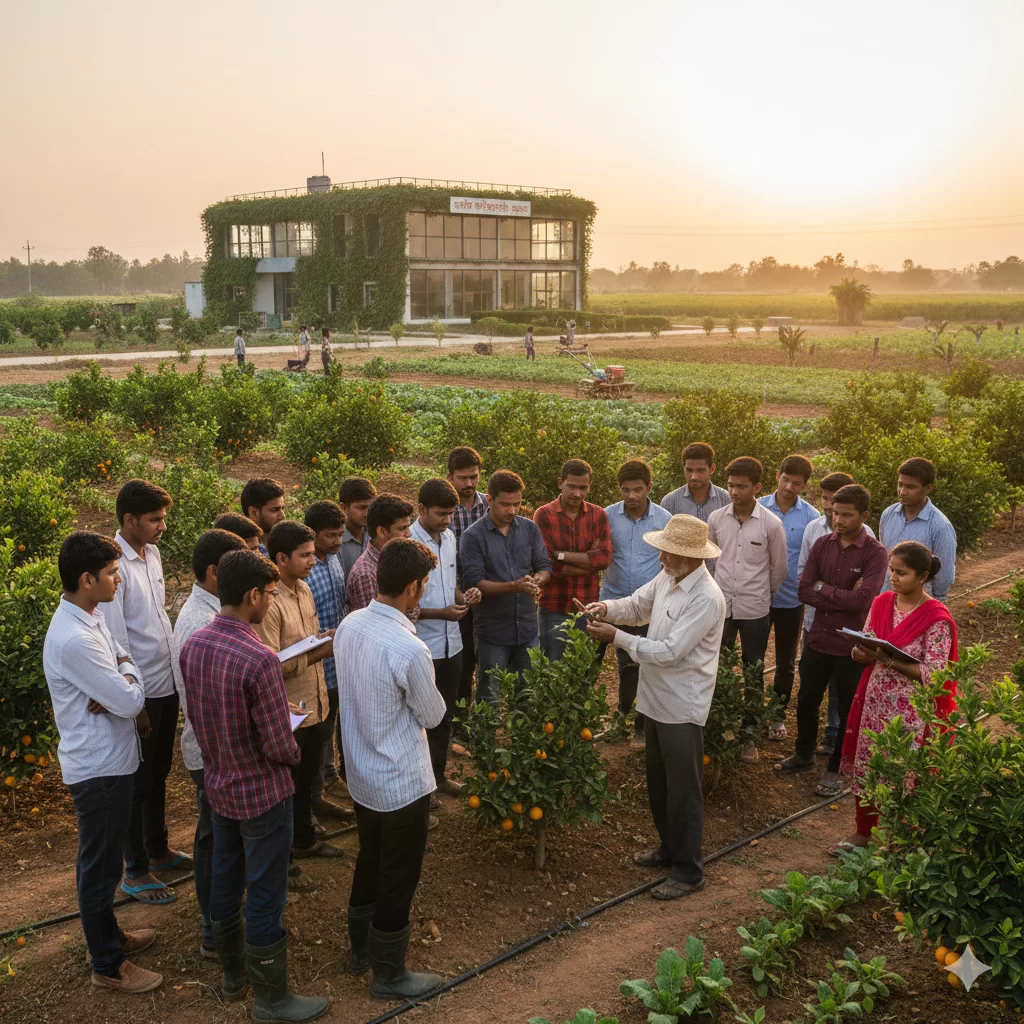 ગુજરાત વિદ્યાપીઠના વિદ્યાર્થીઓ માટે સેન્ટર ઓફ એક્સેલન્સ, ઈસરામા ખાતે ૧૫ દિવસીય બાગાયતી તાલીમ યોજાઈ