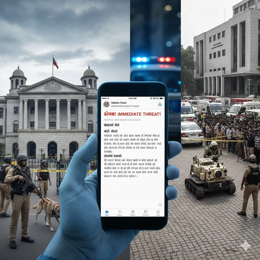 બોમ્બની ધમકીનો 'ઈમેલ આતંક': વડોદરા, અમદાવાદ અને ગાંધીનગર કોર્ટને ઉડાવી દેવાની ધમકીથી ખળભળાટ