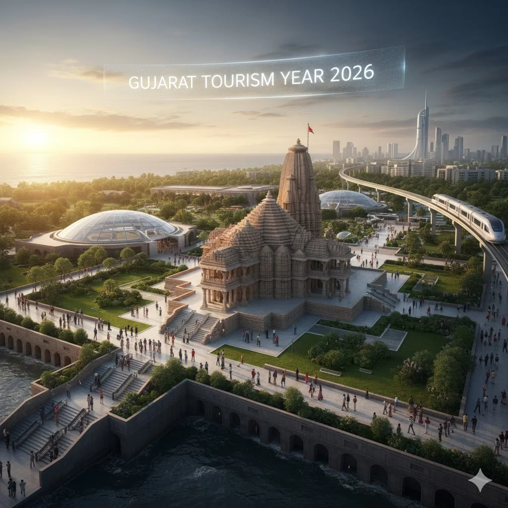 ગુજરાત બજેટ 2026: સોમનાથ બનશે 'ગ્લોબલ ડેસ્ટિનેશન', વર્ષ 2026ને 'ગુજરાત પ્રવાસન વર્ષ' તરીકે ઉજવવાની ઐતિહાસિક જાહેરાત