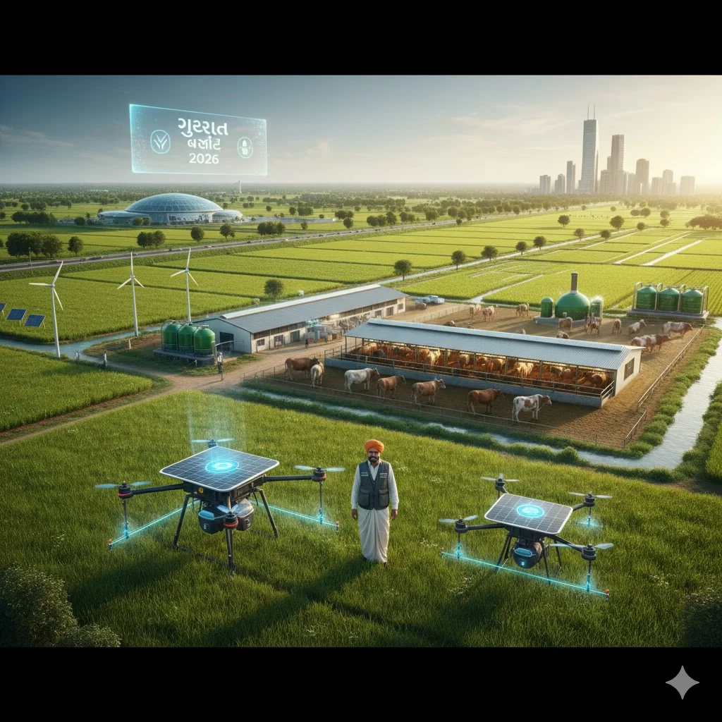કૃષિ ક્ષેત્રે ક્રાંતિ: ગુજરાત બજેટ 2026માં કૃષિને આધુનિક બનાવવા પર વિશેષ ભાર, ગૌસેવા અને પશુપાલન માટે પણ મોટી જાહેરાતો.
