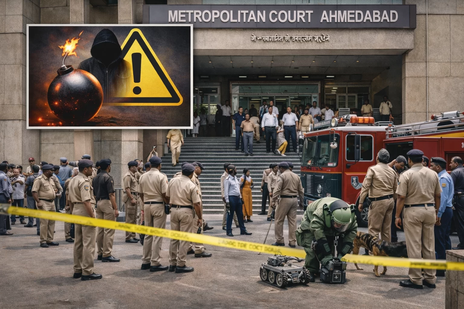 અમદાવાદ મેટ્રોપોલિટન કોર્ટને બોમ્બથી ઉડાવવાની ધમકી, તંત્ર એલર્ટ
