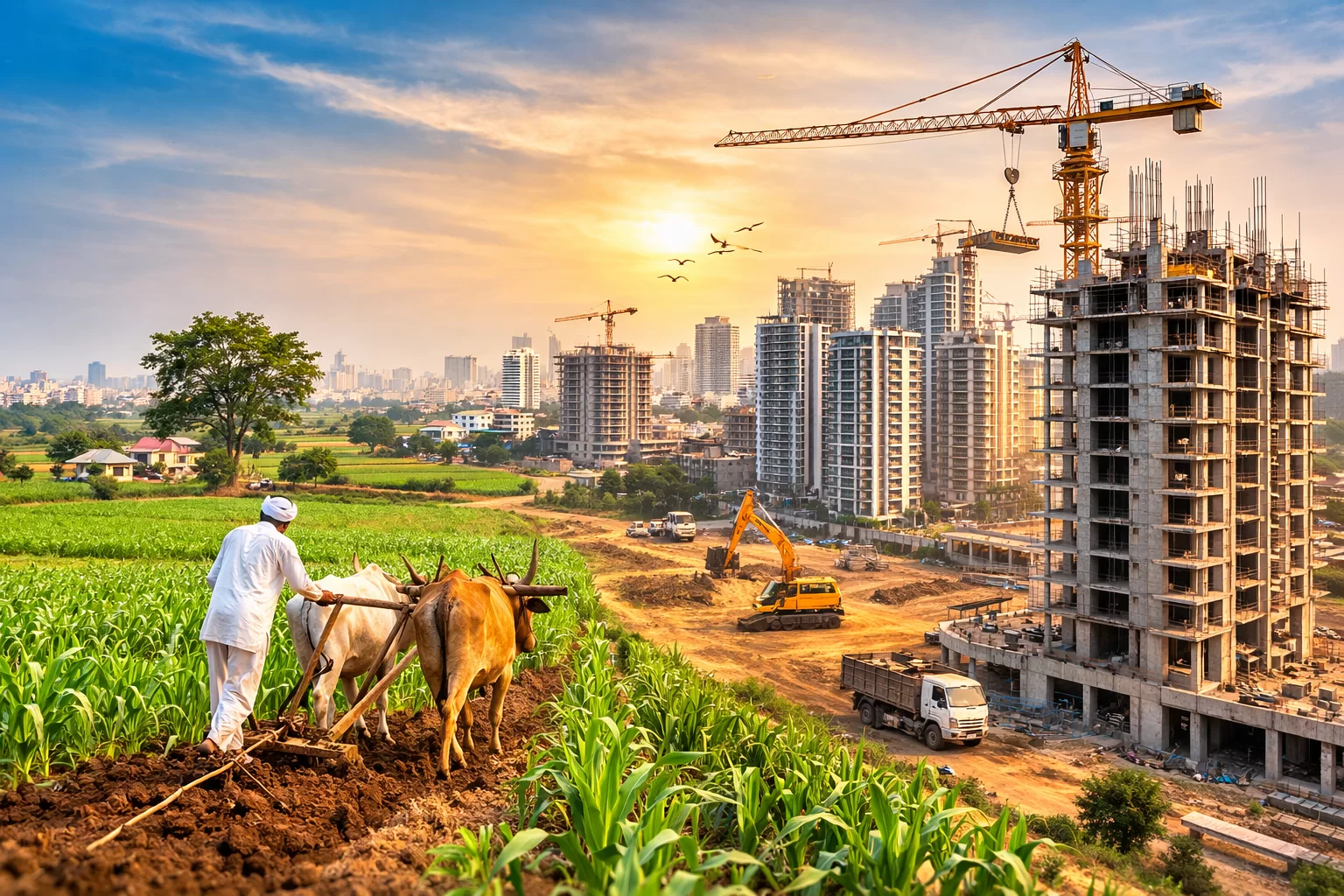 અમદાવાદ-ગાંધીનગરમાં બિનખેતીની 13,127 અરજીઓ મંજૂર, ખેતરોની જગ્યાએ ઊભી થશે ઇમારતો