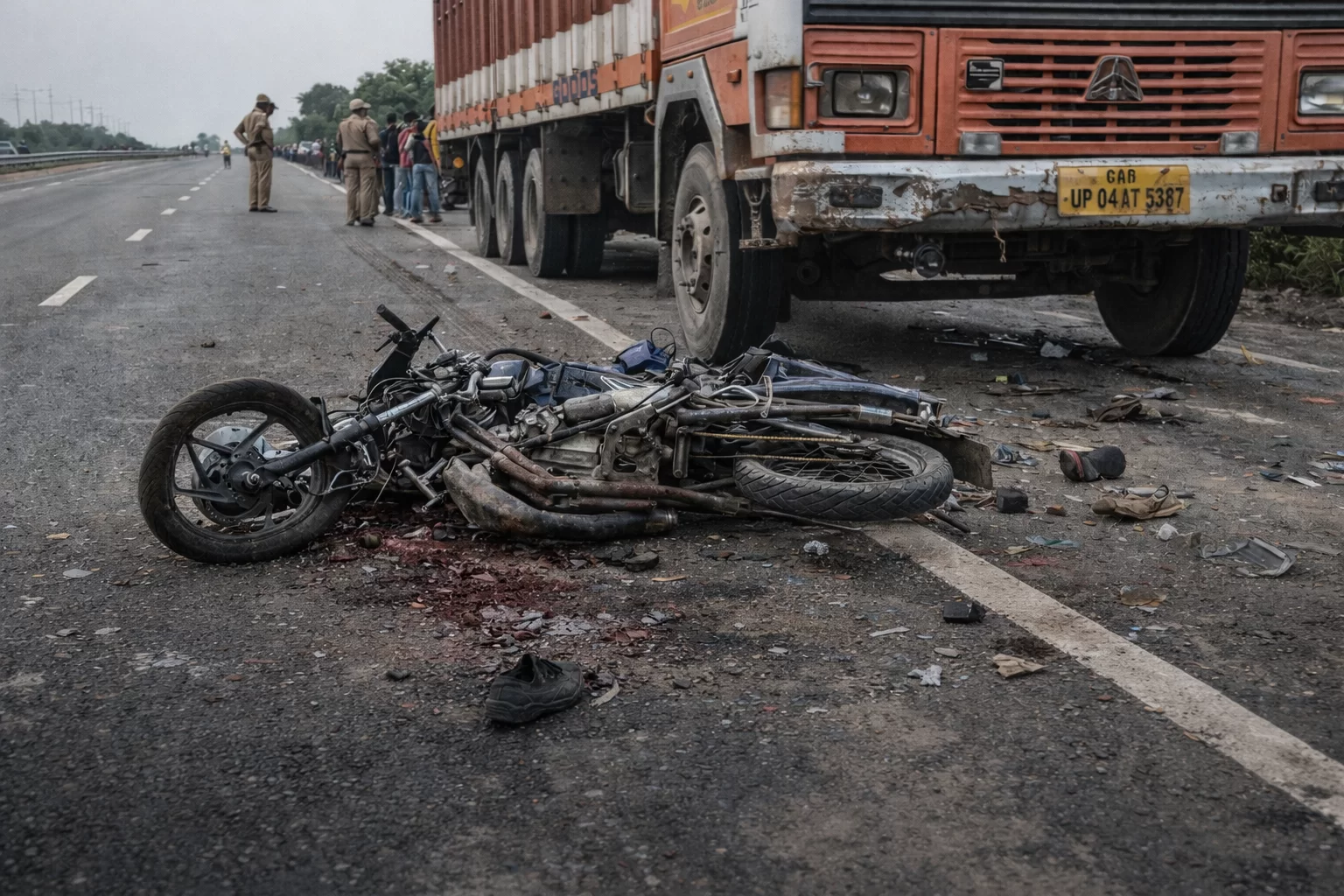 વડોદરા નજીક ભયાનક અકસ્માત: ટ્રકે બાઈકને અડફેટે લીધી, બેના મોત, એક ગંભીર
