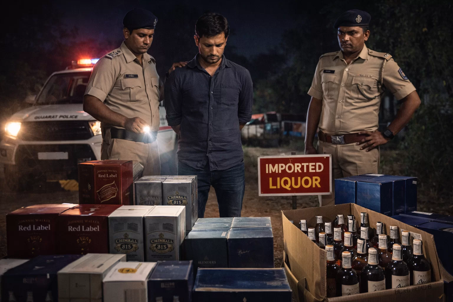 કપડવંજના વાઘાવત ગામે પોલીસનો દરોડો: રૂ.3.99 લાખનો વિદેશી દારૂ સાથે એક શખ્સ ઝડપાયો