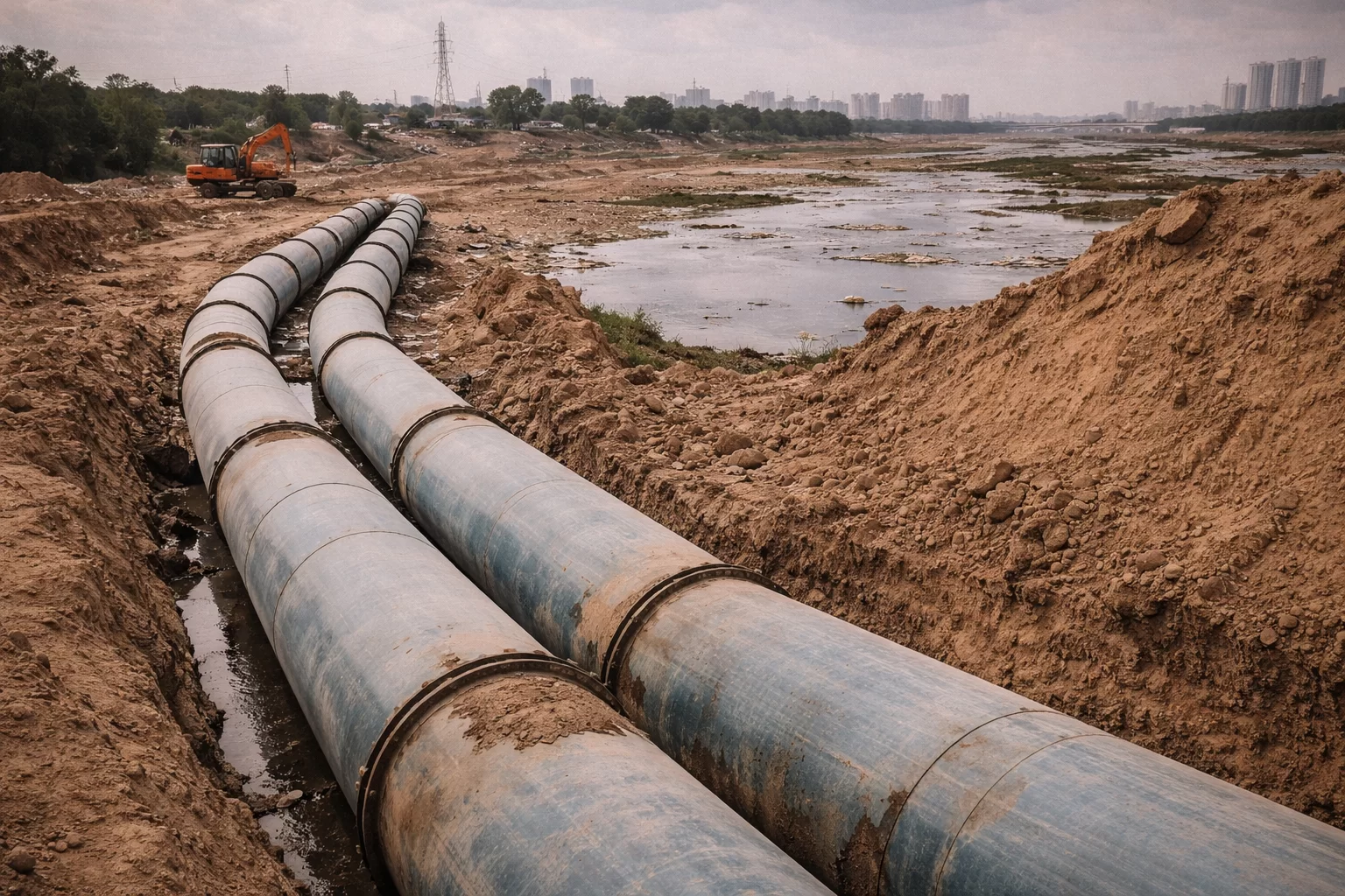 ₹738 કરોડની પાઈપલાઈન પ્રોજેક્ટ લટક્યો: સાબરમતી-વિશ્વામિત્રી બચાવ યોજના 6 વર્ષથી અધૂરી