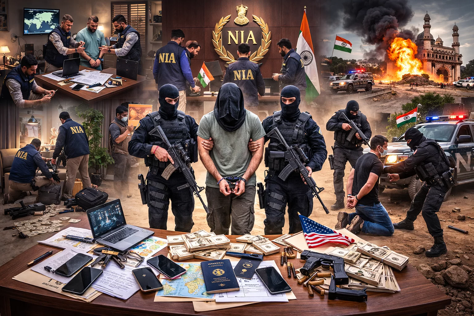 ભારતમાં આંતરરાષ્ટ્રીય આતંકવાદી કાવતરું ભંડાફોડ: NIAએ 6 યુક્રેનિયન અને 1 અમેરિકન નાગરિકને ઝડપી પાડ્યા