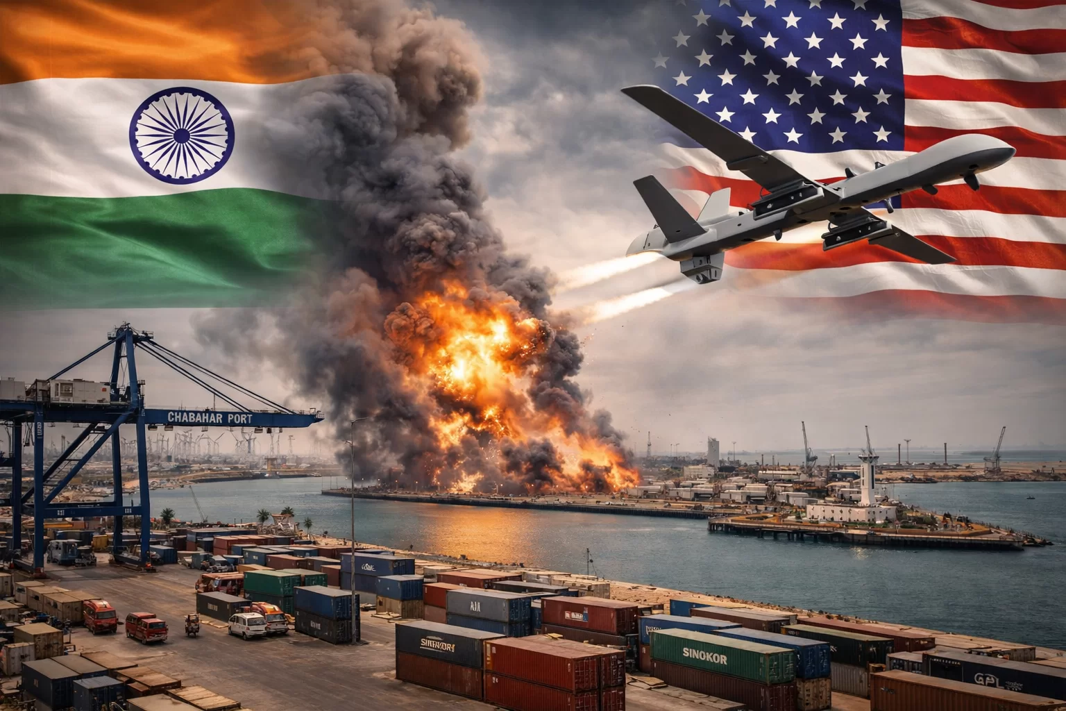 ઈરાનમાં ભારતના ગેટવે ચાબહાર બંદર પર અમેરિકાનો હવાઈ હુમલો, વધ્યો તણાવ