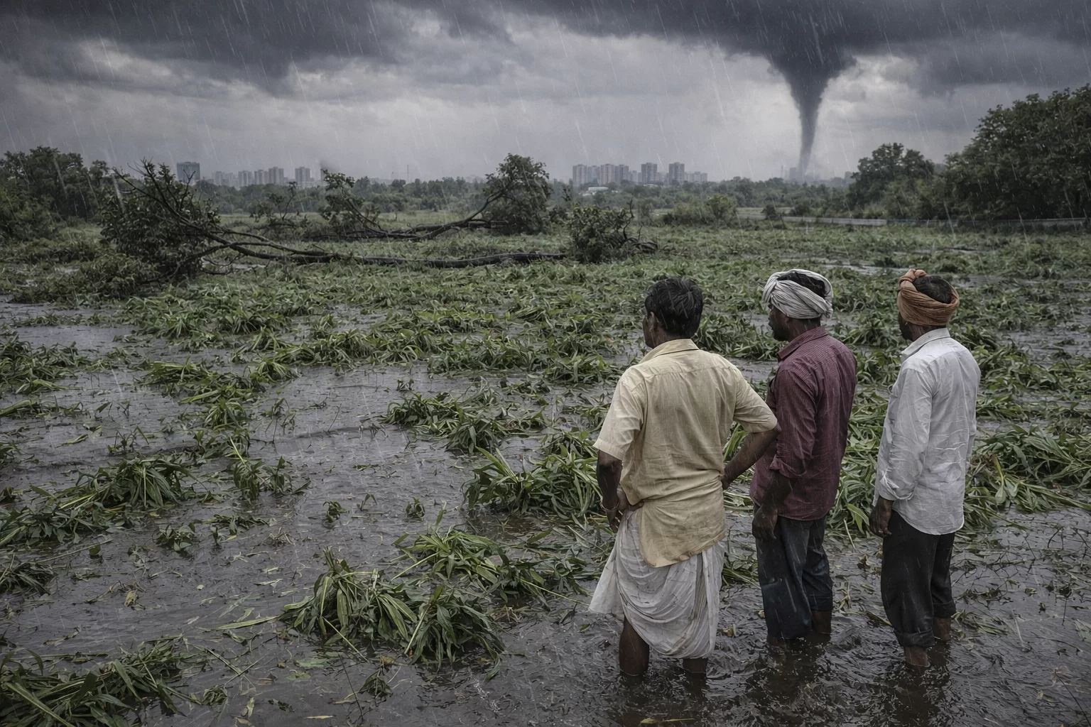 અમદાવાદમાં કમોસમી વરસાદ અને મીની વાવાઝોડાનો કહેર, ખેડૂતોનો પાક પલળ્યો