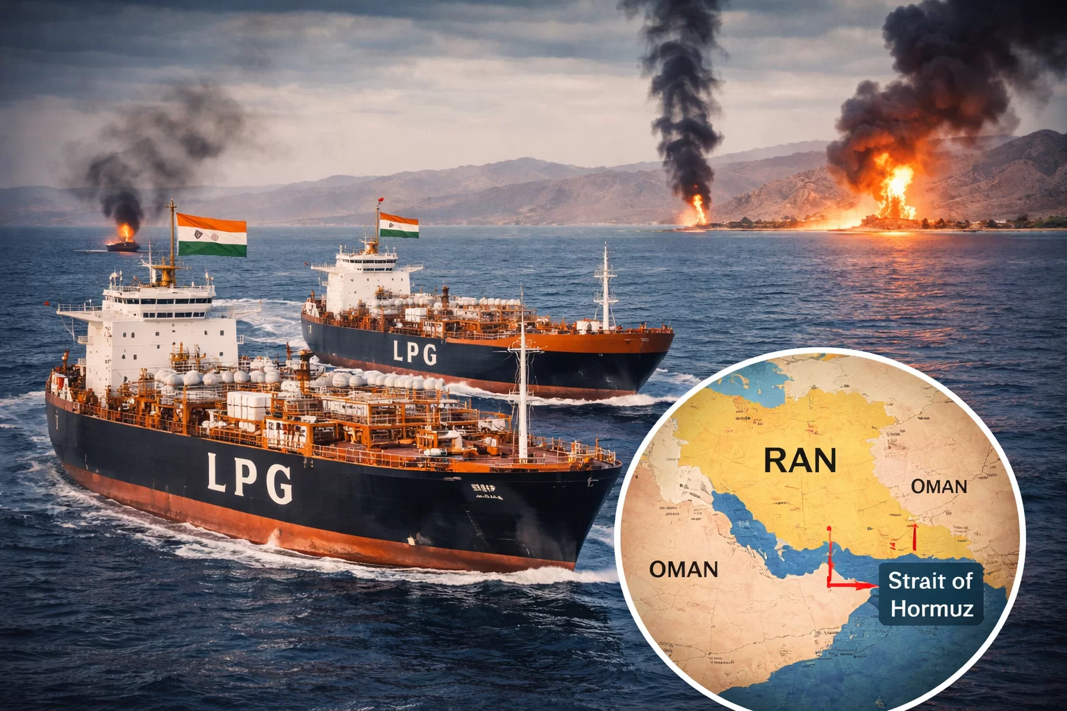 LPG પર રાહતના સમાચાર: હોર્મુઝ તણાવ વચ્ચે ભારત તરફ 2 ગેસ ટેન્કર રવાના