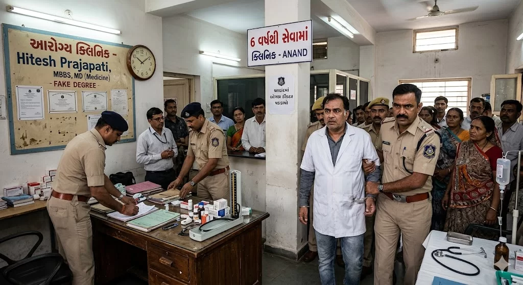 આણંદમાં બોગસ ડૉક્ટર પકડાયો, 6 વર્ષથી ચલાવતો હતો ક્લિનિક