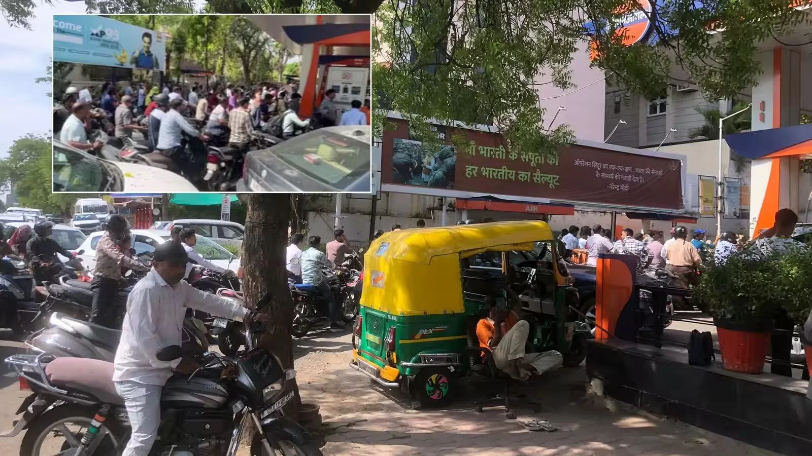 અમદાવાદમાં અફવાઓનો પ્રભાવ: સવારથી જ પેટ્રોલ પંપો પર ભીડ