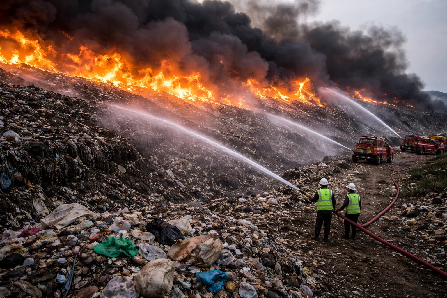 સુરત પાલિકાનો દાવો: ગરમીથી મીથેન ગેસ બનતા કચરામાં લાગી આગ