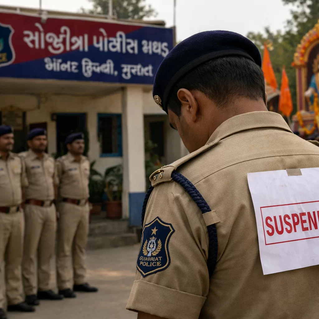 રામનવમી બંદોબસ્તમાં બેદરકારી, DySP સાથે ઉદ્ધત વર્તન બદલ હેડ કોન્સ્ટેબલ સસ્પેન્ડ