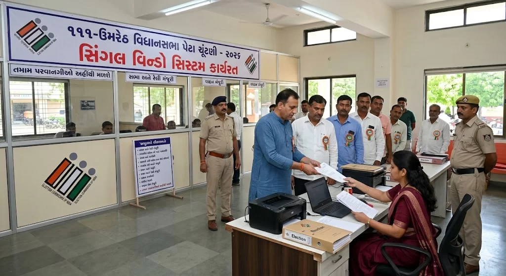 ૧૧૧-ઉમરેઠ વિધાનસભા પેટા ચૂંટણી: રાજકીય પરવાનગીઓ માટે 'સિંગલ વિન્ડો સિસ્ટમ' કાર્યરત