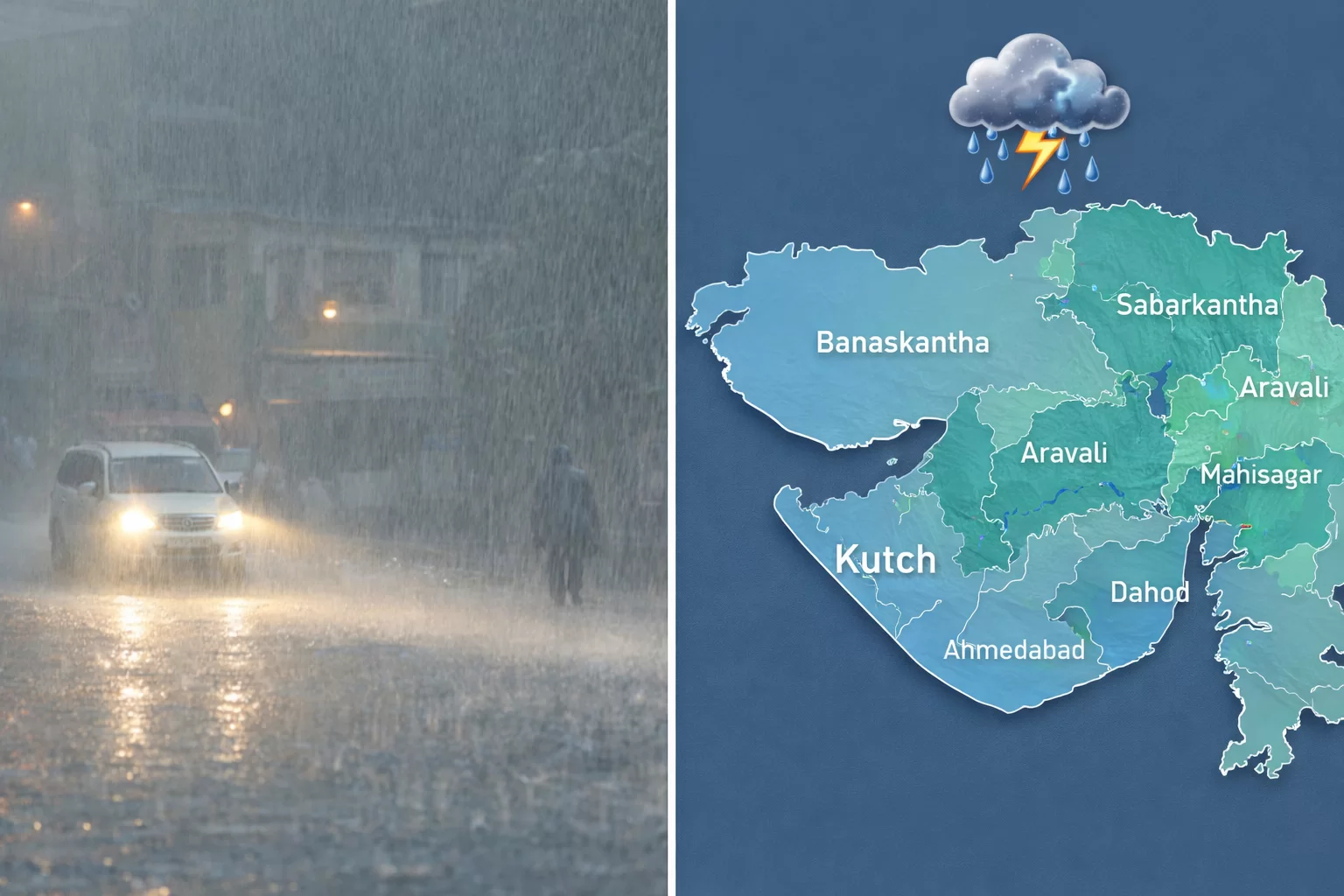કચ્છમાં ત્રાટક્યું માવઠું, હવામાન વિભાગની આગાહી મુજબ આજે ગુજરાતના 8 જિલ્લામાં વરસાદની શક્યતા