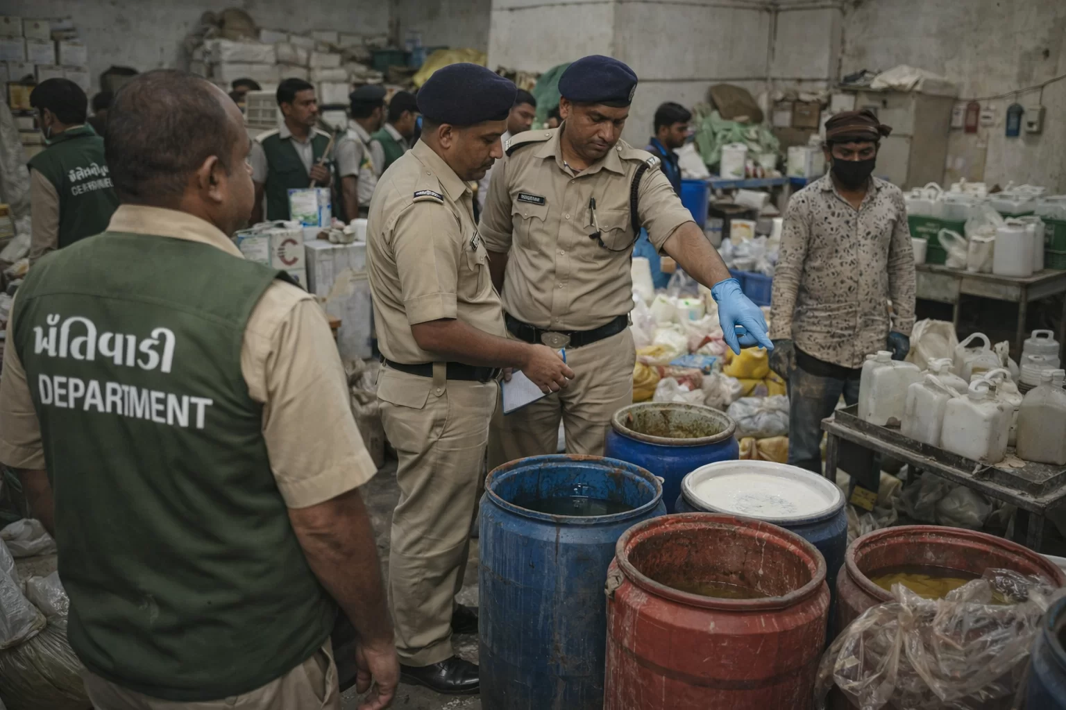 સુરતના પીપોદરામાં બિનરજીસ્ટર્ડ ઝેરી દવા ફેક્ટરી પર દરોડો, પોલીસ-ખેતીવાડી વિભાગની સંયુક્ત કાર્યવાહી