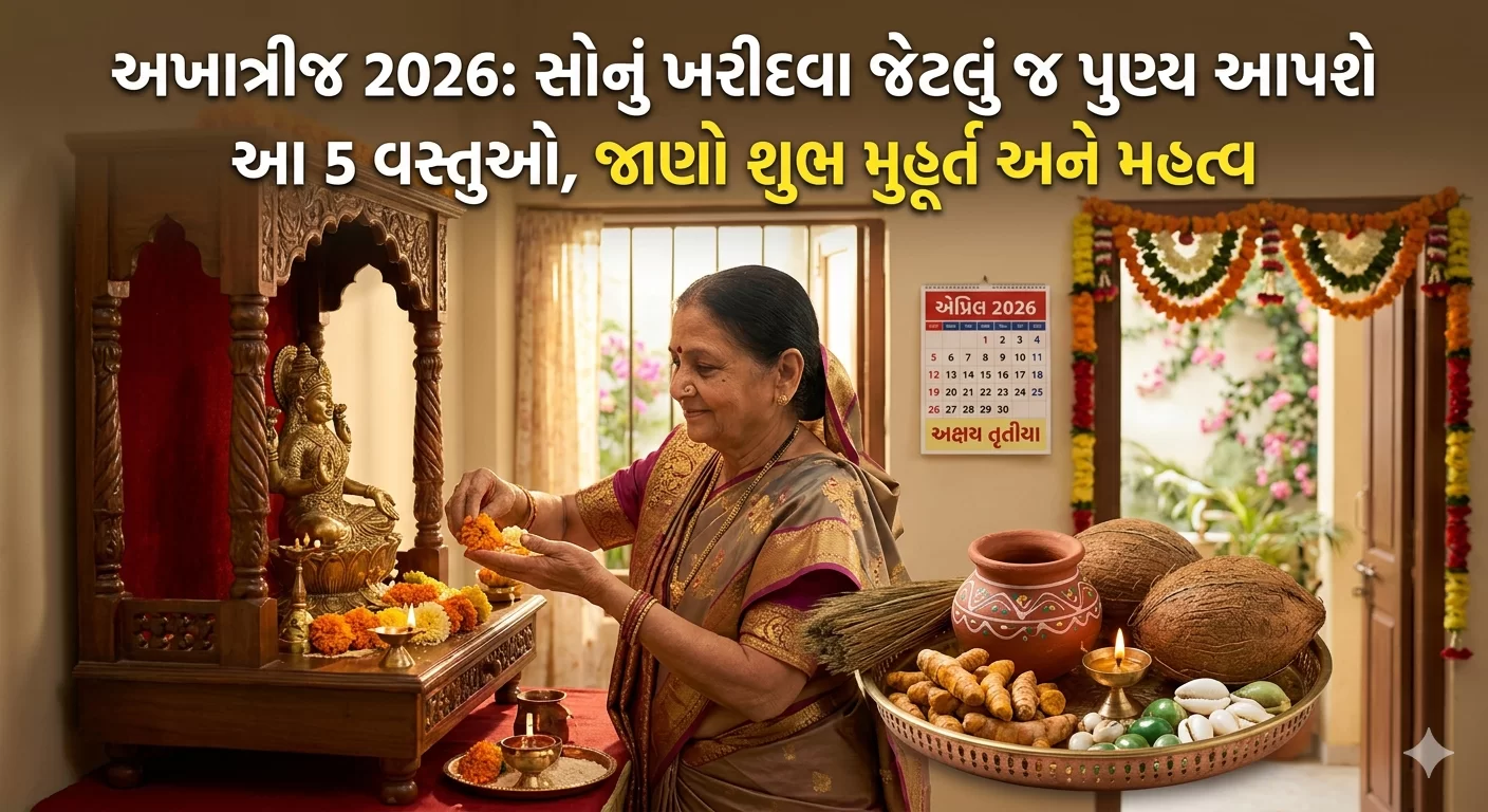 અખાત્રીજ 2026: સોનું ખરીદવા જેટલું જ પુણ્ય આપશે આ 5 વસ્તુઓ, જાણો શુભ મુહૂર્ત અને મહત્વ