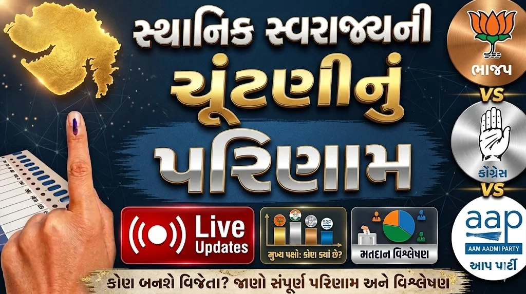 LIVE:  મહાસંગ્રામનું મહાપરિણામ: ૧૫ મનપા અને ૮૪ નગરપાલિકાઓની મતગણતરી શરૂ, પળેપળના અપડેટ્સ