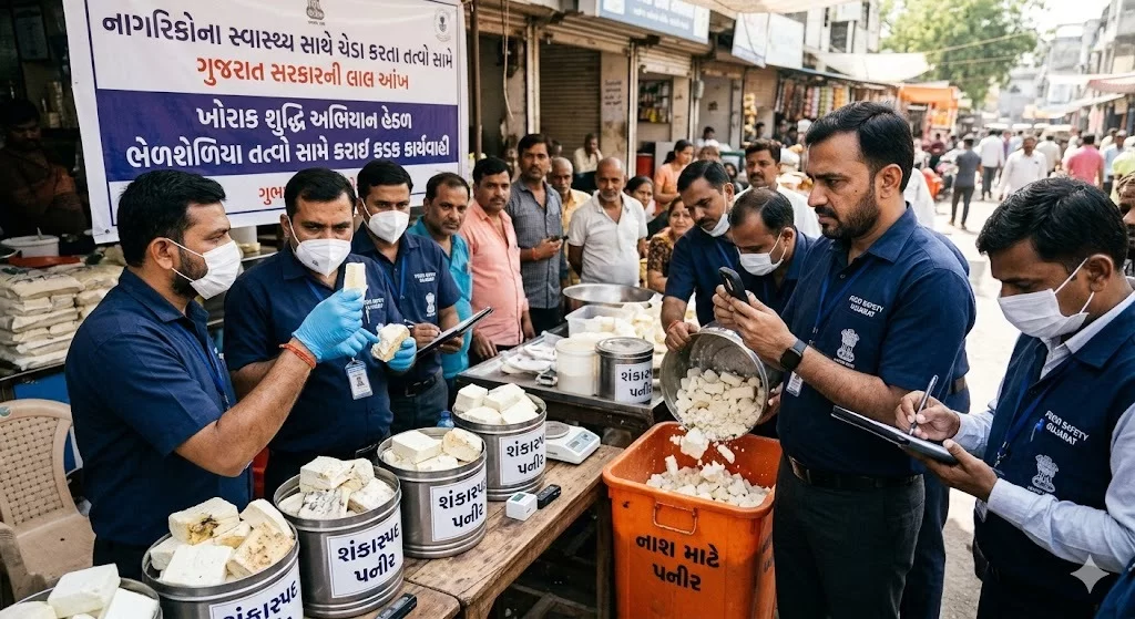 ગુજરાત સરકારની લાલ આંખ: ‘ખોરાક શુદ્ધિ અભિયાન’ હેઠળ ભેળશેળિયા તત્વો પર ત્રાટકેલું તંત્ર
