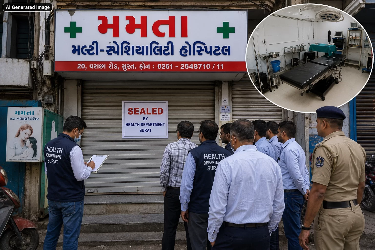 સુરતમાં ફરી ગર્ભપરીક્ષણ અને ભ્રૂણ હત્યાના રેકેટનો પર્દાફાશ, મમતા હોસ્પિટલ સીલ