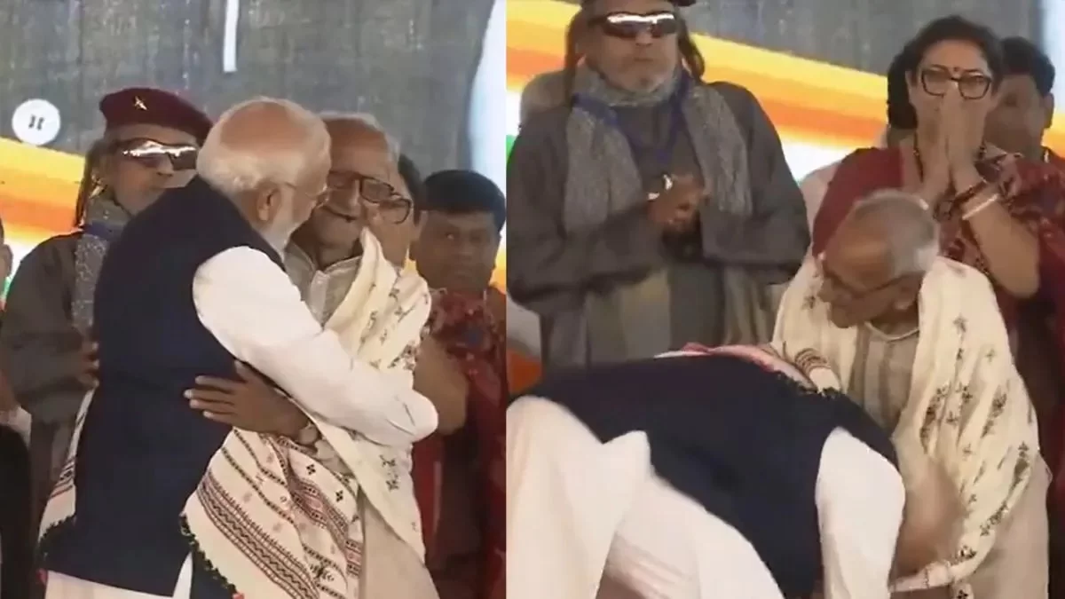 બંગાળમાં ભાજપના વિજય ઉત્સવ વચ્ચે PM મોદીનું પ્રેરણાદાયી પગલું: 98 વર્ષના વયોવૃદ્ધ નેતા માખનલાલ સરકારના ચરણસ્પર્શ કરી લીધા આશીર્વાદ