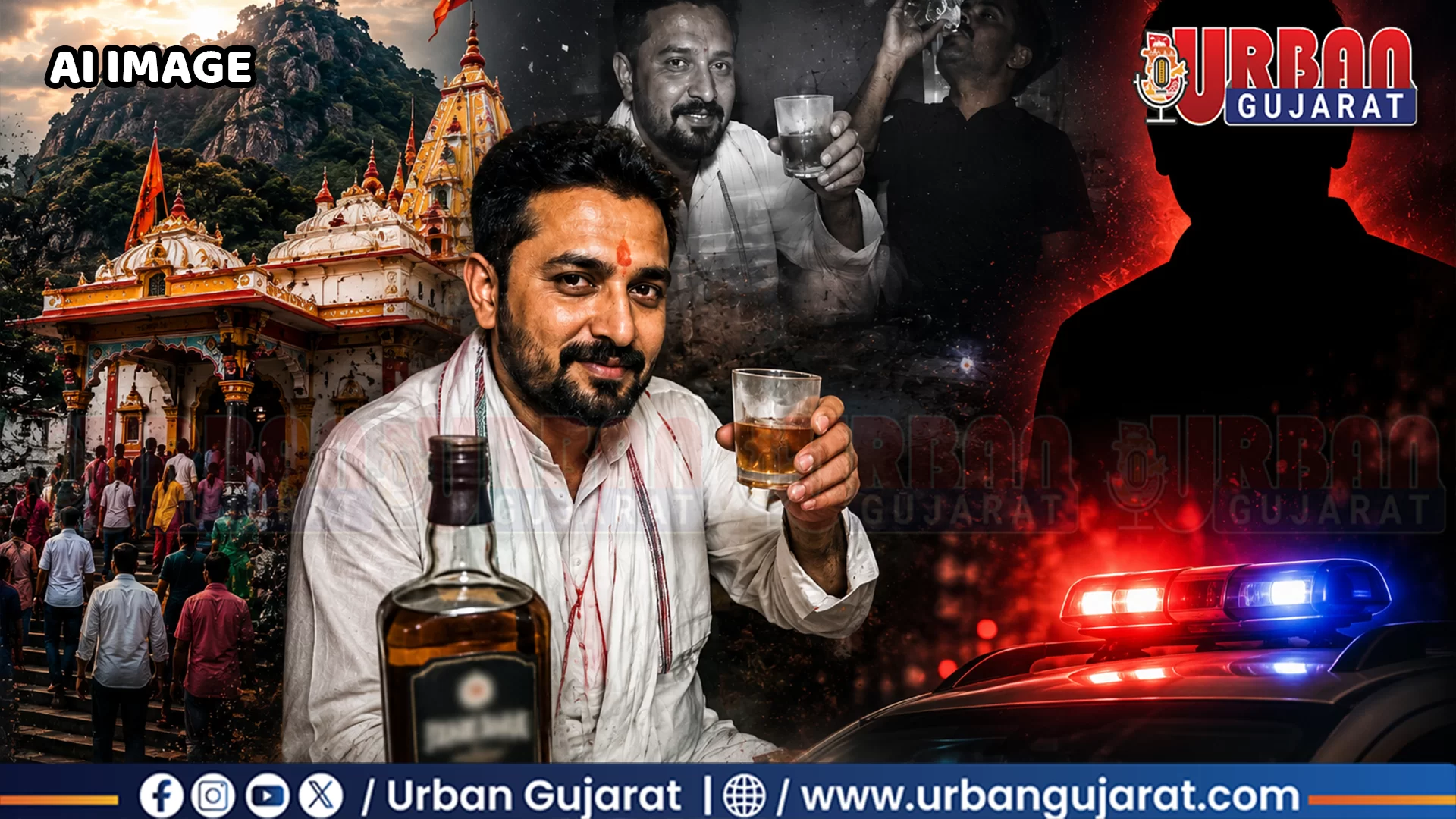 વાહ રે પૂજારીજી, વાહ! દિવસે પૂજા અને રાત્રે દારૂની મહેફિલ!