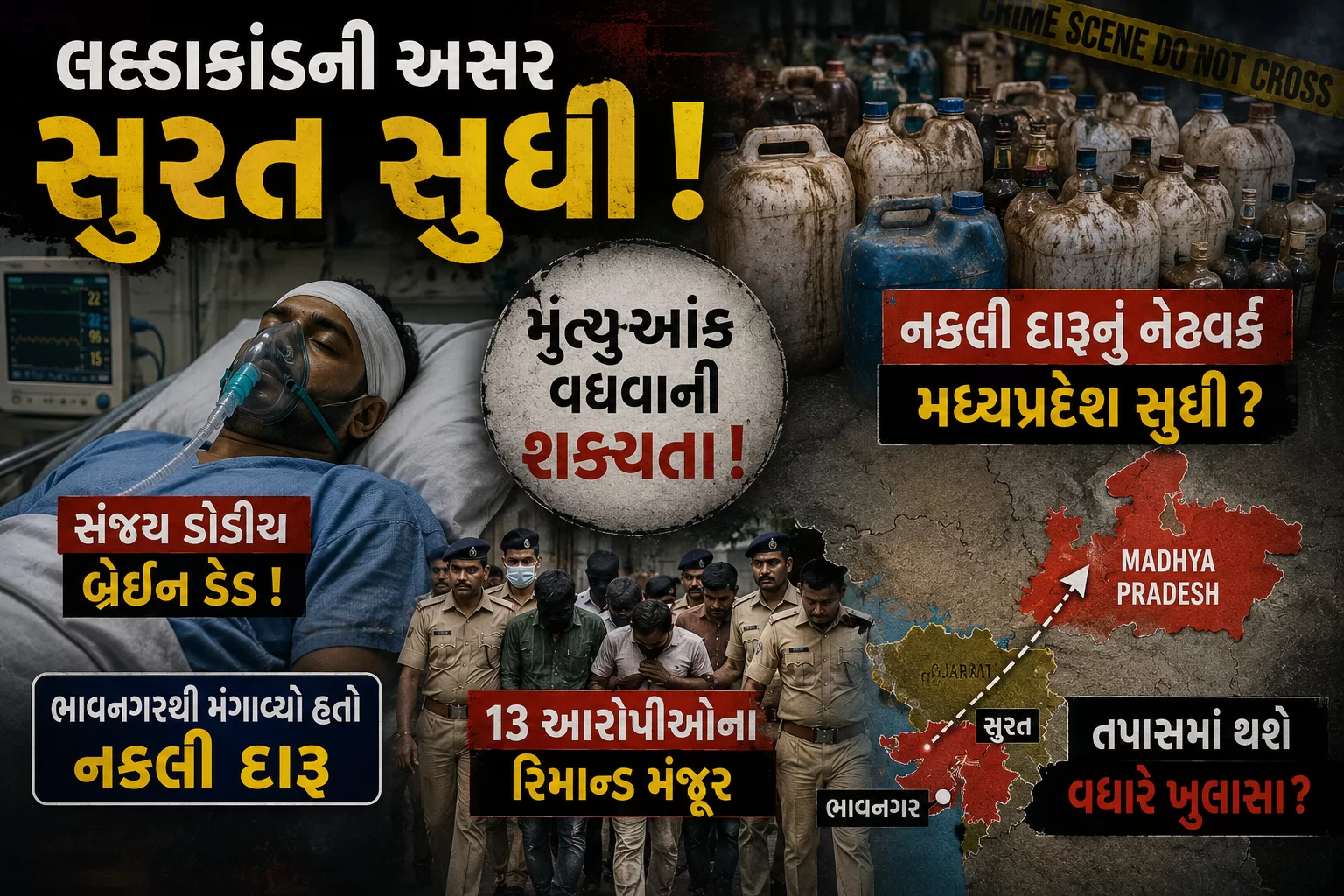 ભાવનગરના લઠ્ઠાકાંડની અસર હવે સુરત સુધી પહોંચી હોવાનું સામે આવ્યું છે.