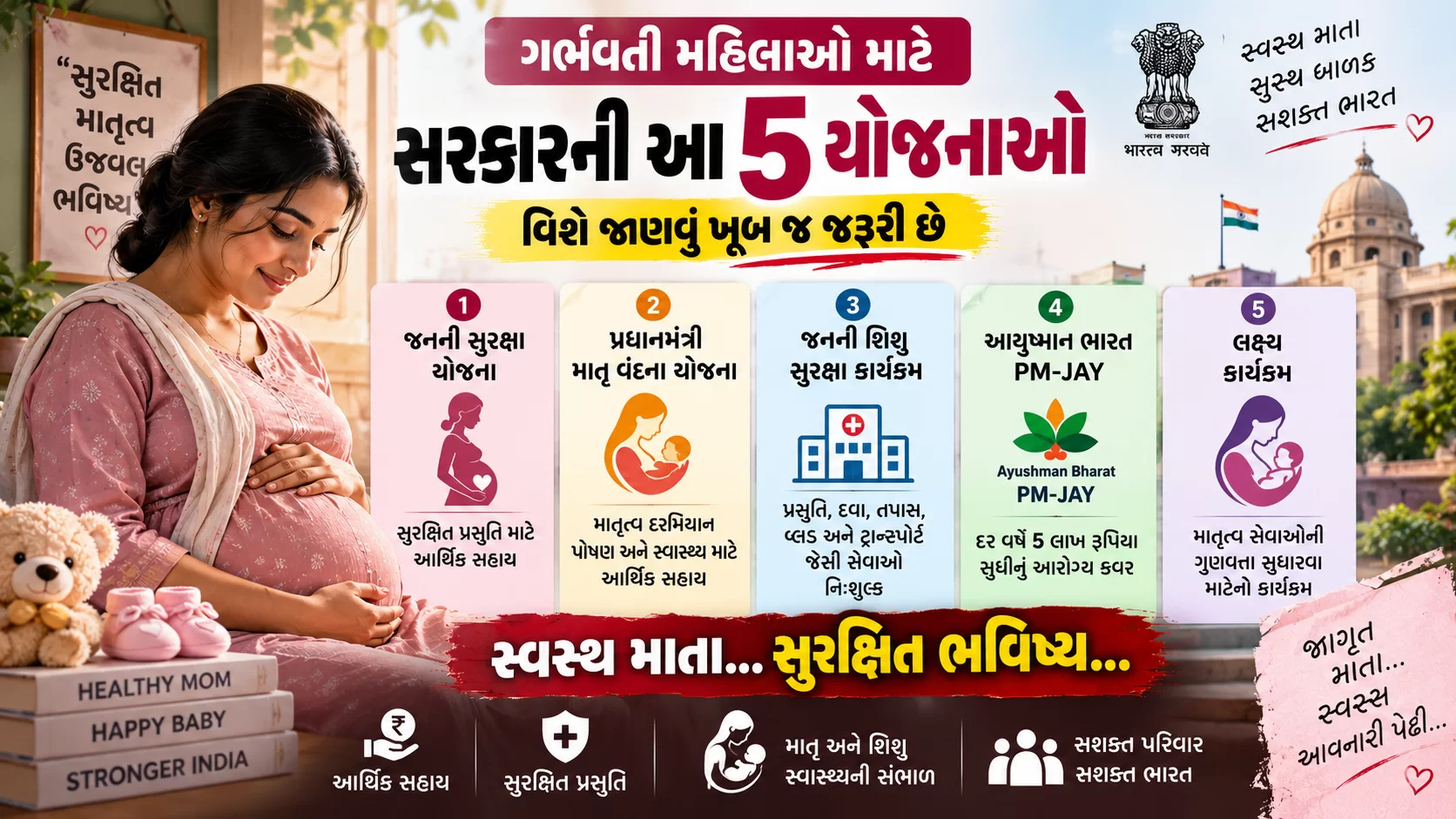 ગર્ભવતી મહિલાઓ માટે સરકારની આ 5 યોજનાઓ વિશે જાણવું ખૂબ જ જરૂરી છે