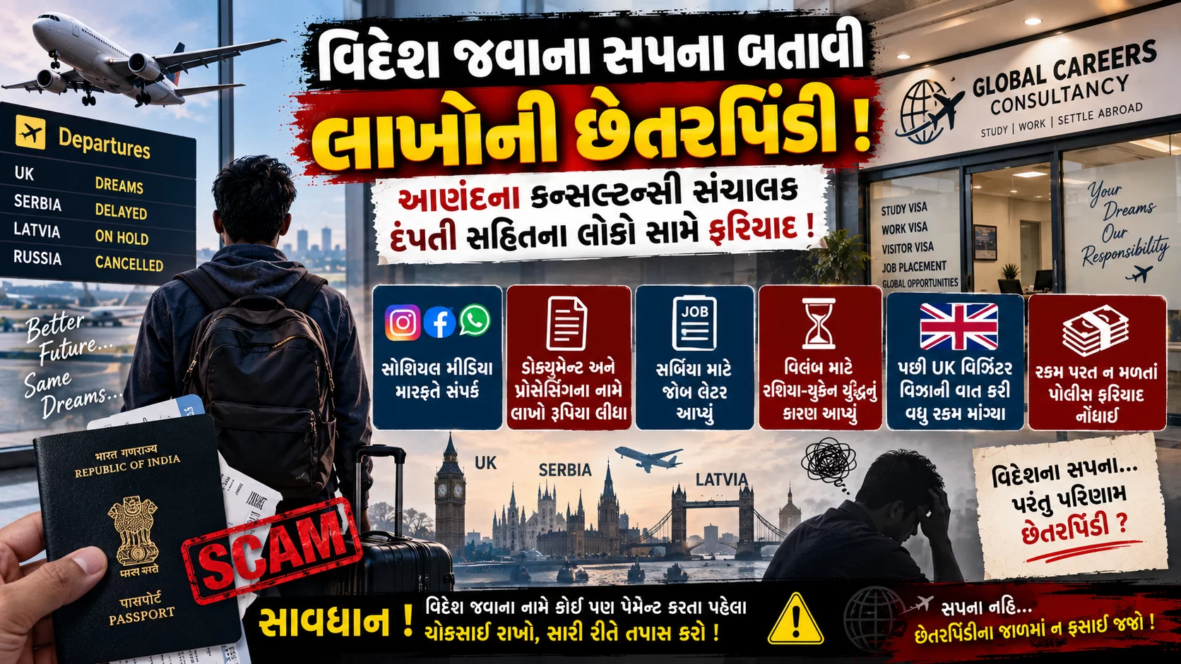 આણંદમાં વિદેશ મોકલવાના સપના, લાખોની કથિત છેતરપિંડીનો આરોપ!