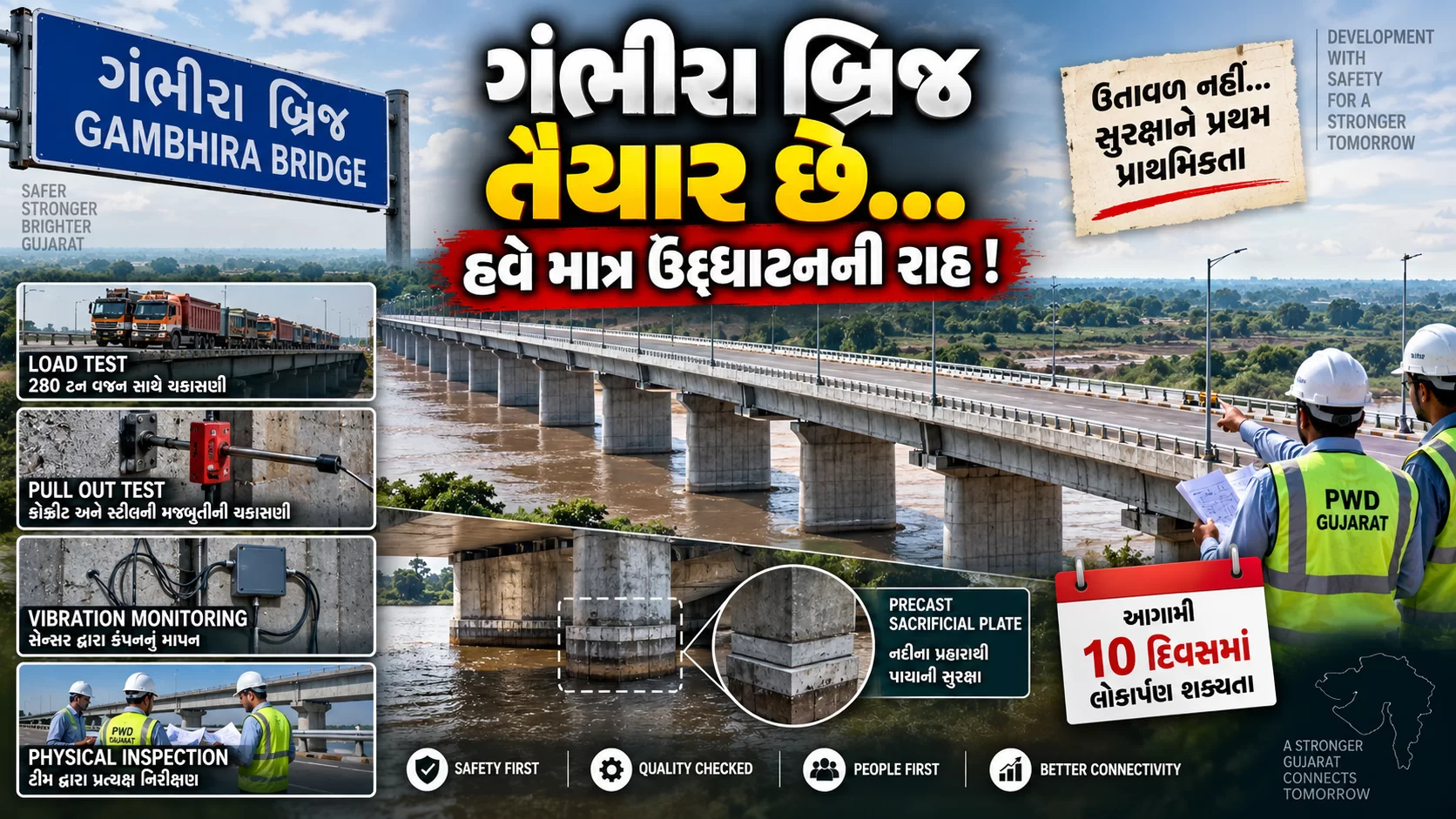 ગંભીરા બ્રિજ તૈયાર છે... હવે માત્ર ઉદ્ઘાટનની રાહ!