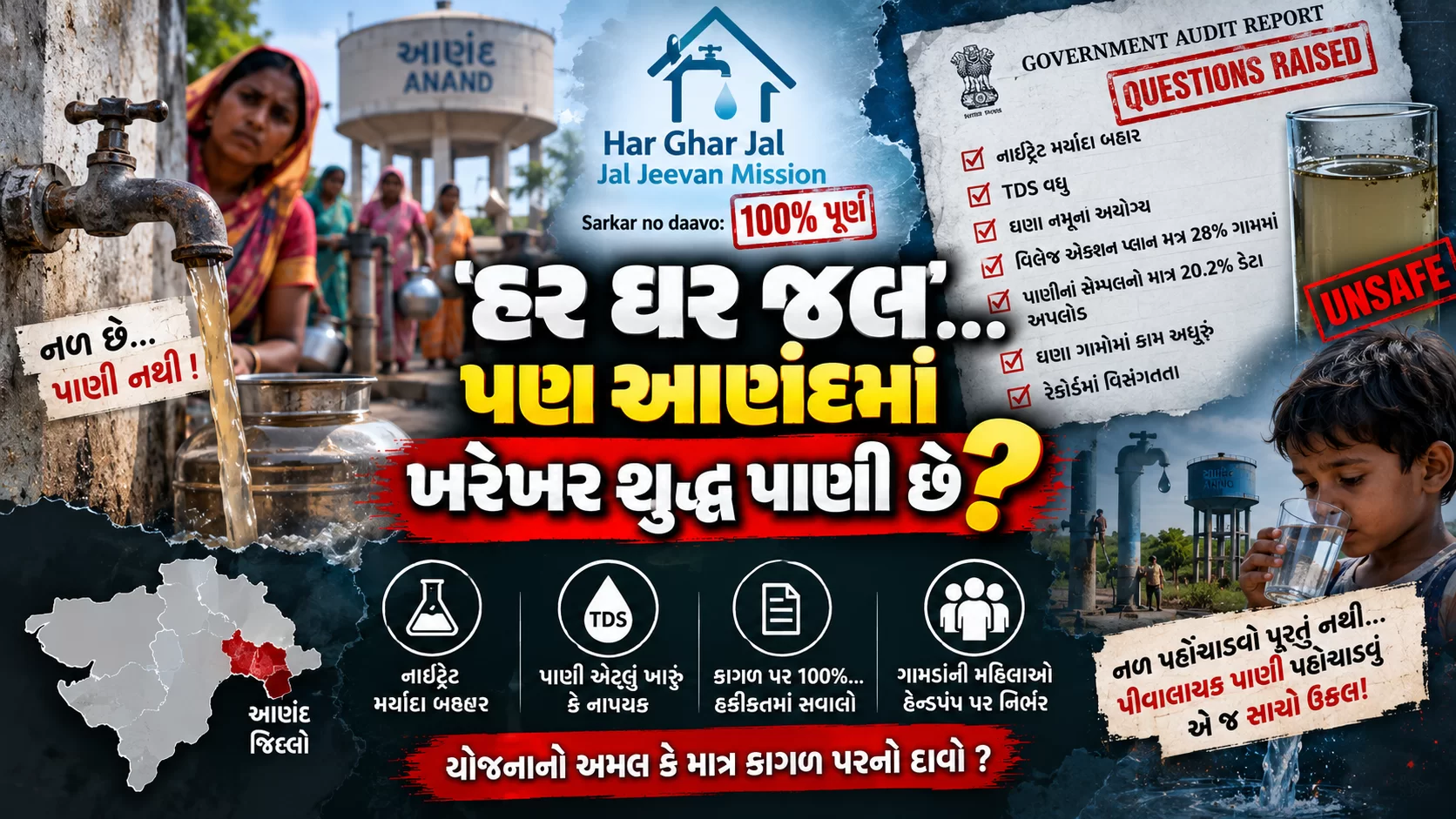 આણંદમાં ‘હર ઘર જલ’... પણ શું દરેક ઘરમાં ખરેખર પીવાનું શુદ્ધ પાણી પહોંચ્યું છે?