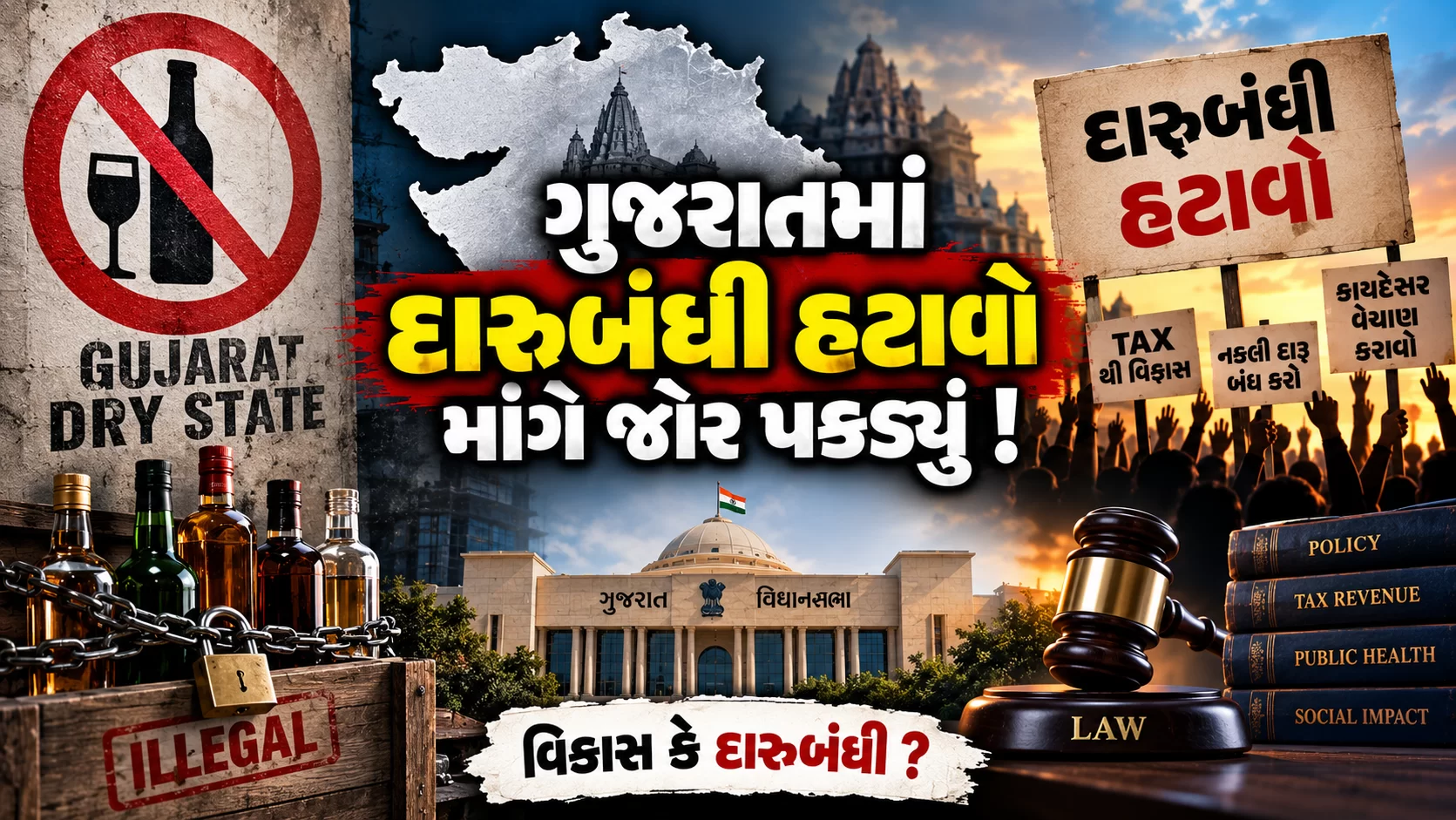 ગુજરાતમાં દારૂબંધી હટાવવાની માંગે હવે સોશિયલ મીડિયા પર જોર પકડ્યું છે.